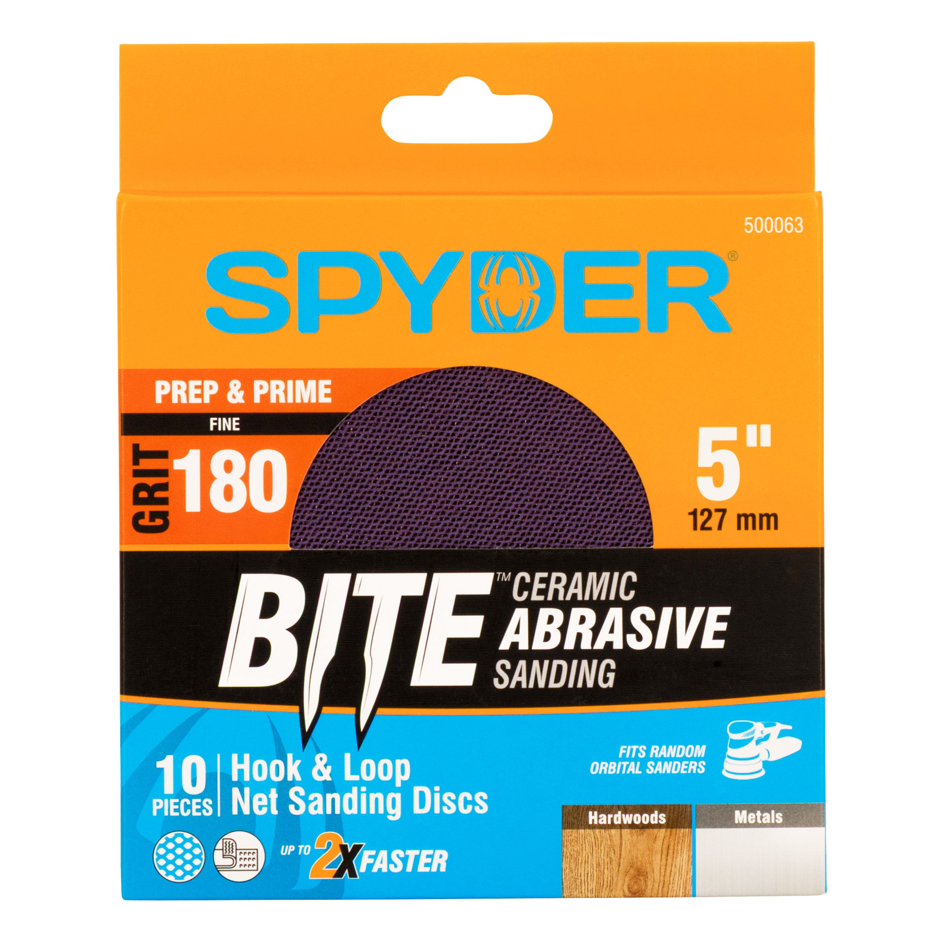5" 180 Grit Ceramic Net Hook & Loop Sanding Discs (10-Pack)