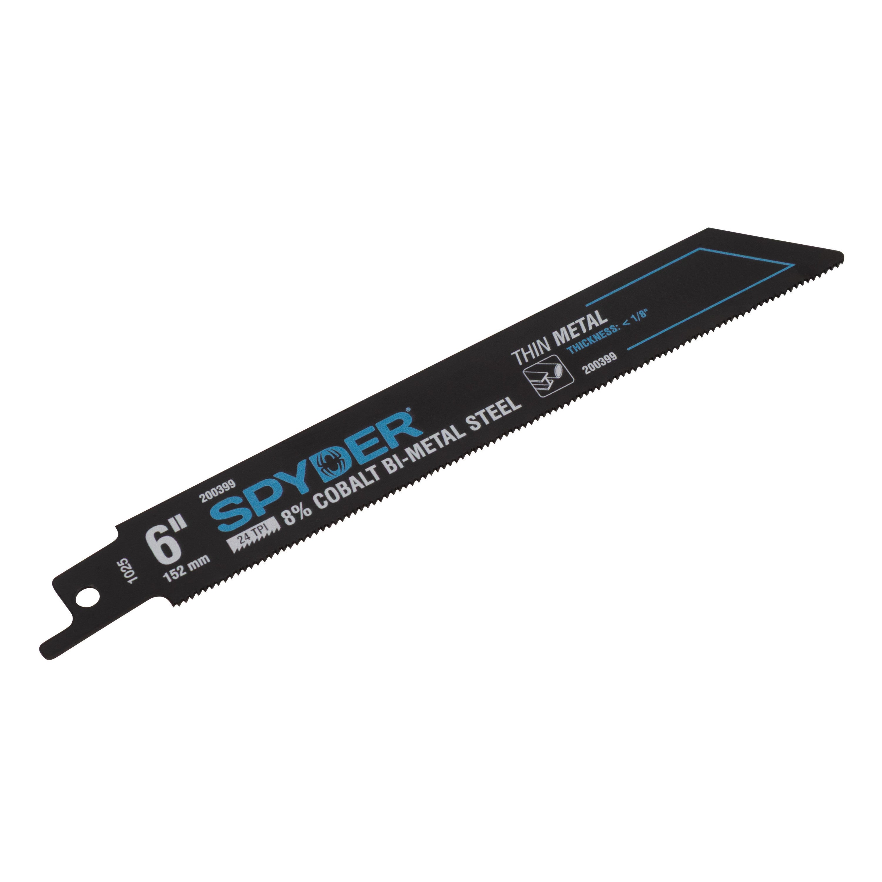6" 24 TPI Bi-Metal Reciprocating Saw Blade (25-Pack) Black Series™