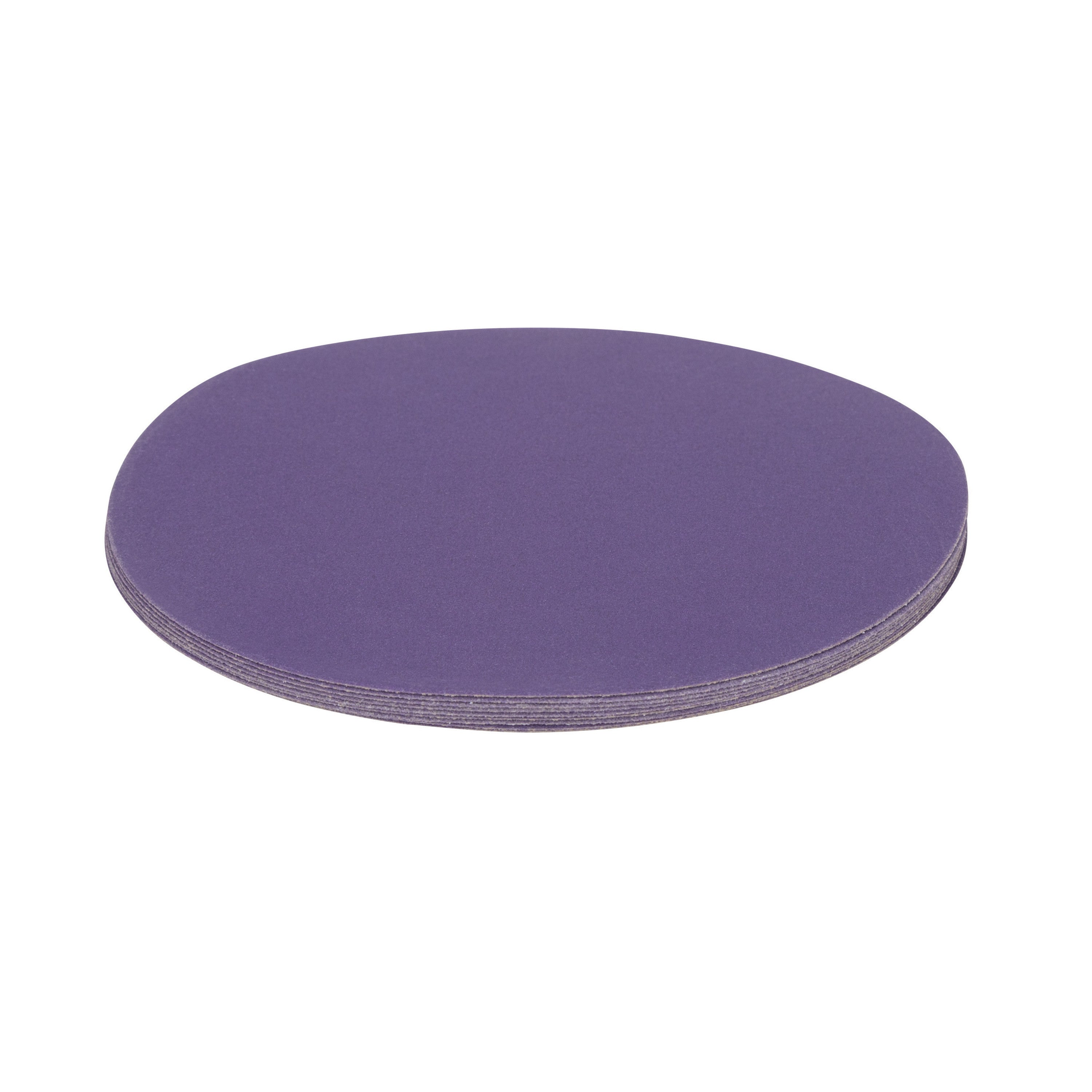 5" x No Hole 220 Grit Ceramic Pressure Sensitive Adhesive with Stearate Sanding Discs (10-Pack)