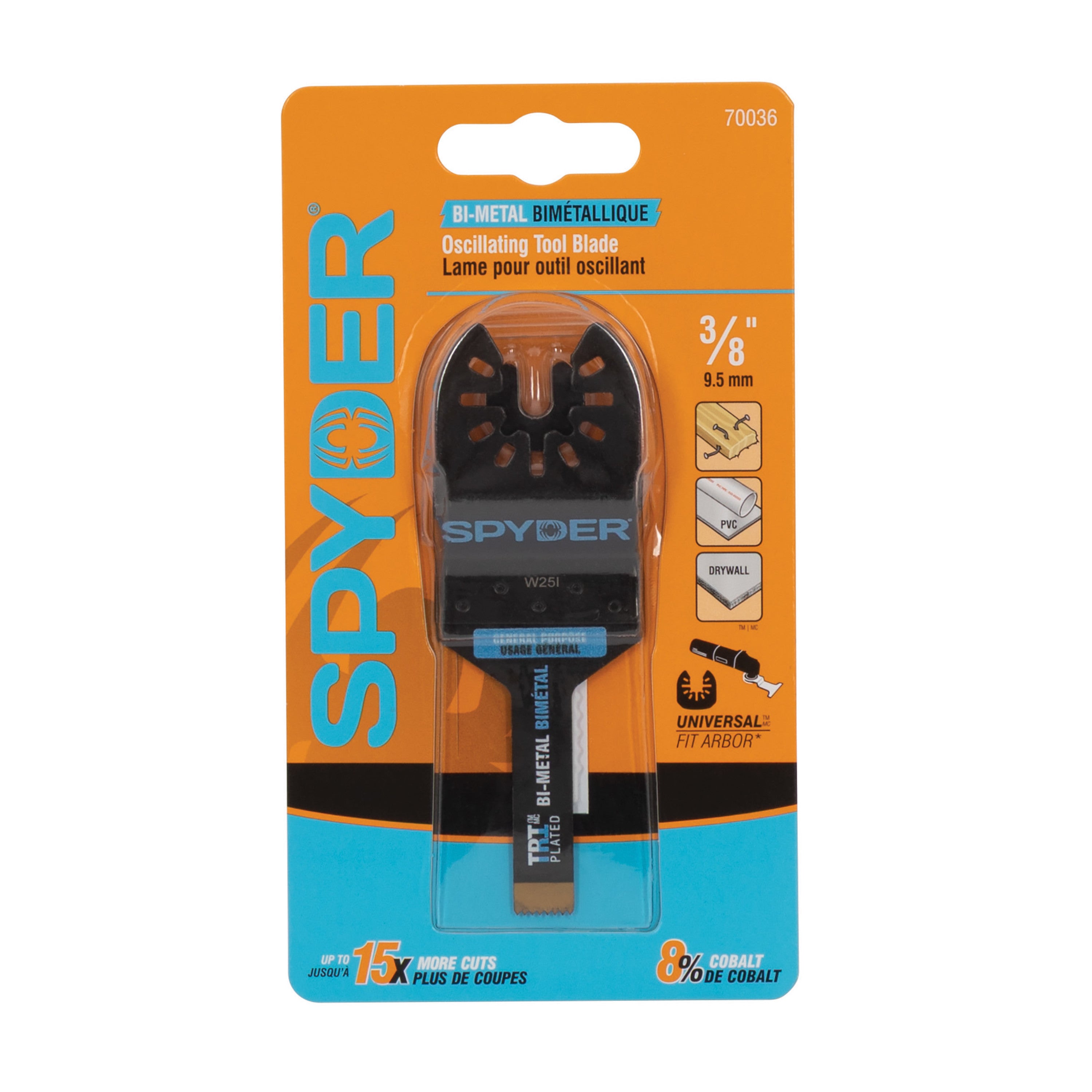 3/8" Universal Fit Bi-Metal Oscillating Blade for General Purpose Cuts