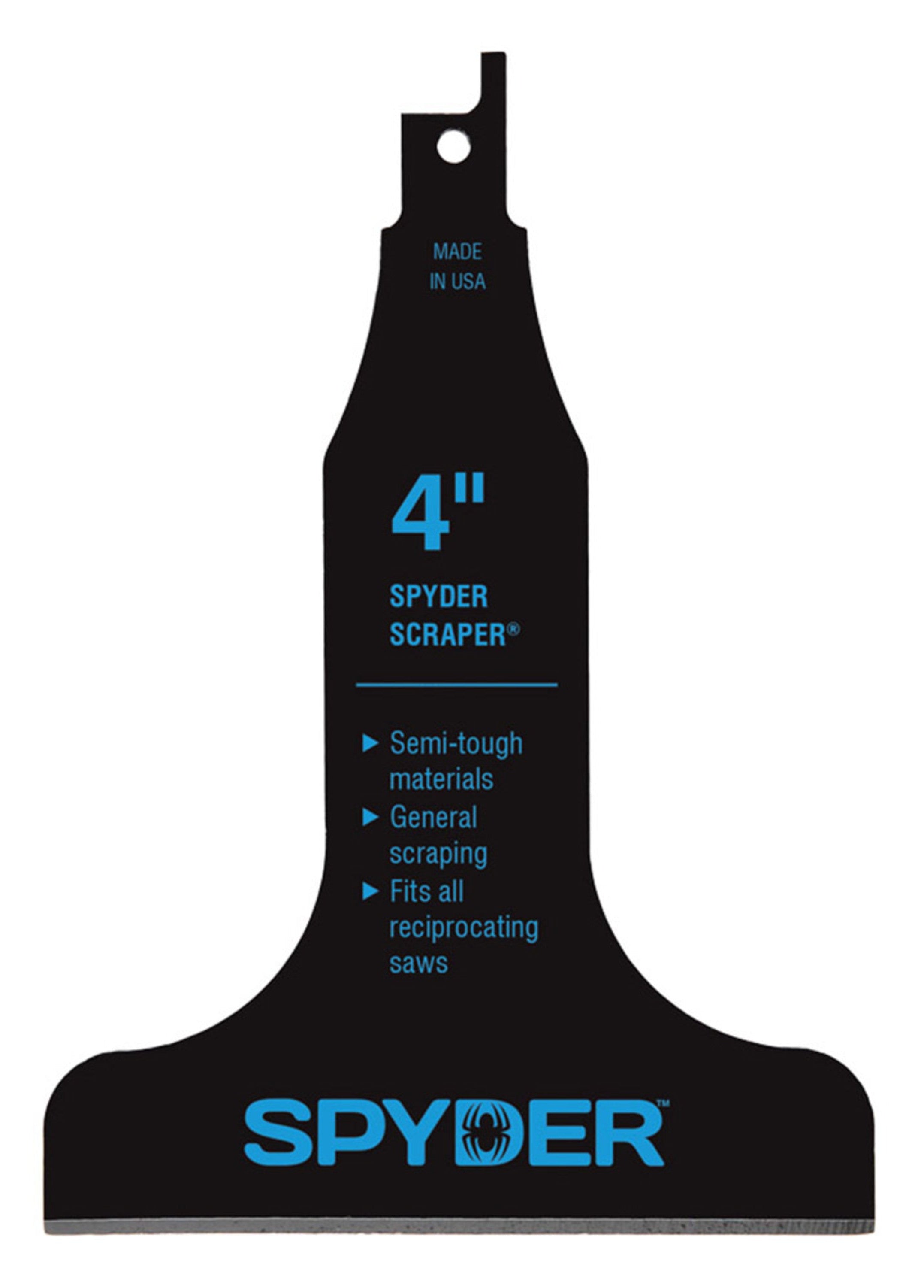 4" Scraper Blade Attachment for Reciprocating Saws Spyder Scraper™