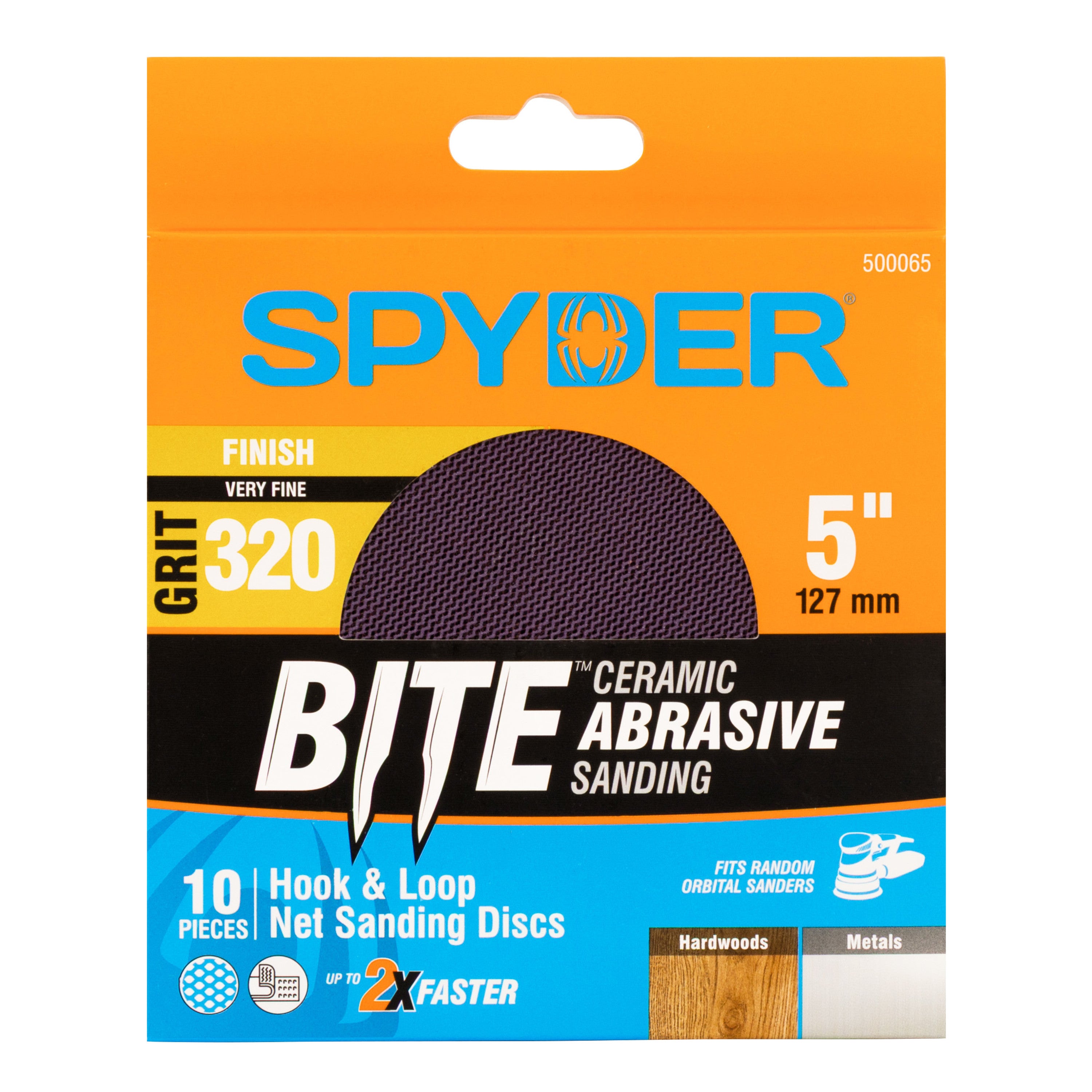 5" 320 Grit Ceramic Net Hook & Loop Sanding Discs (10-Pack)
