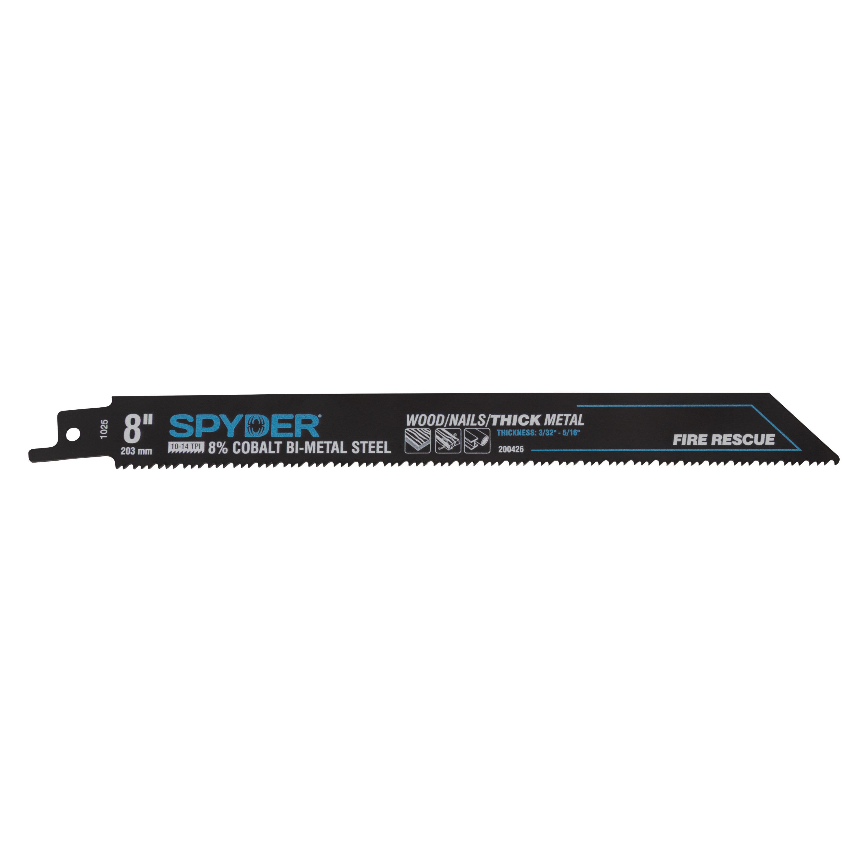 8" 10-14 TPI Bi-Metal Fire-Rescue Reciprocating Saw Blade (5-Pack)