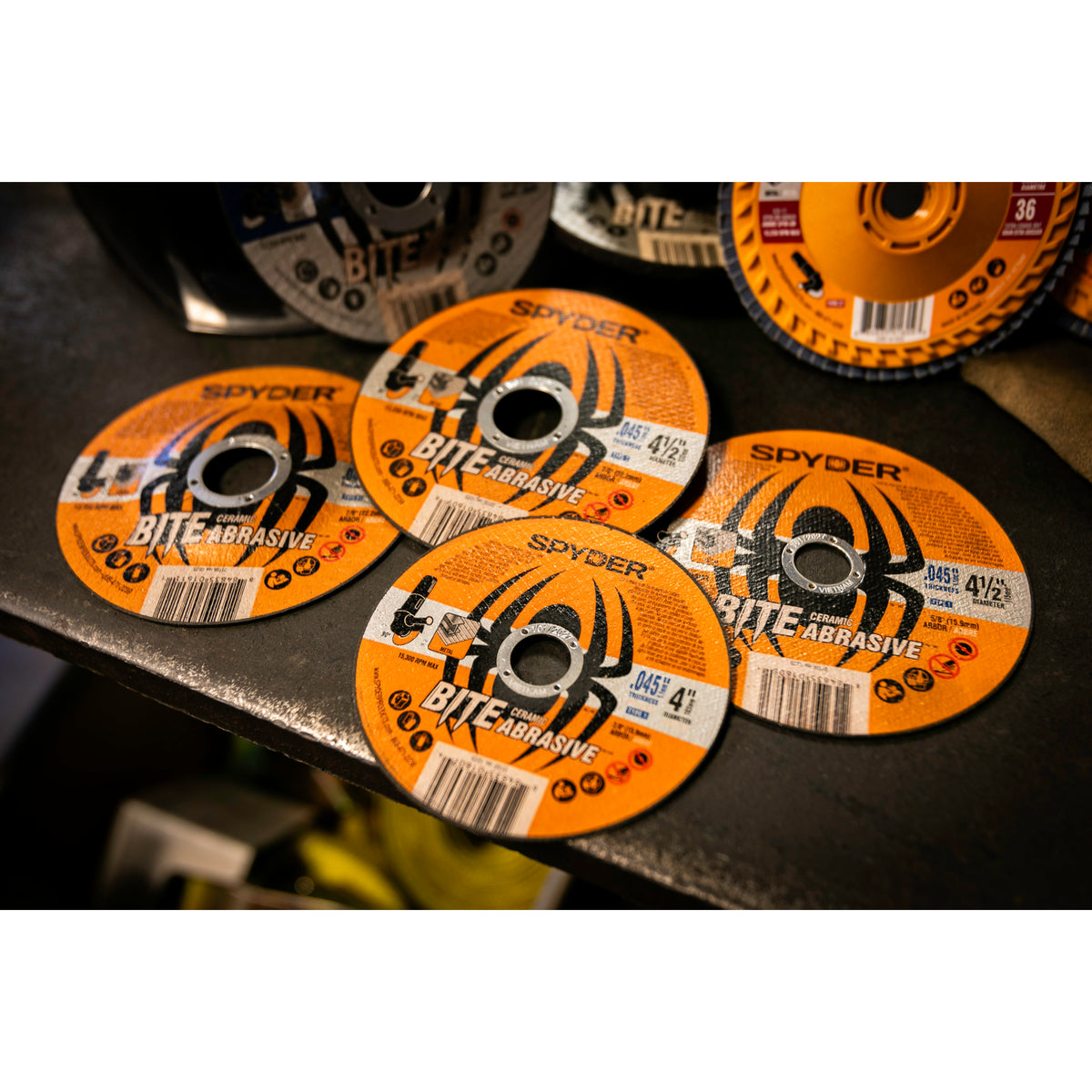 4.5" Bonded Ceramic Abrasive Cut-Off Wheel (Type 1, 5/8" Arbor) Bite™