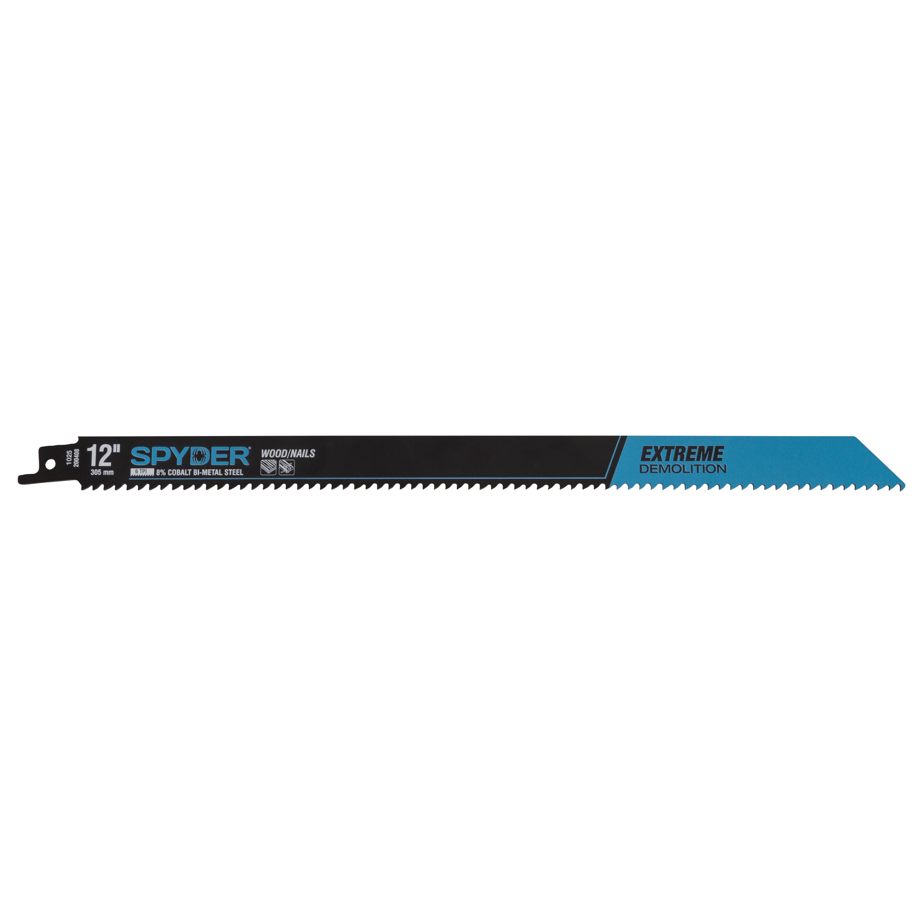 12" 6 TPI Bi-Metal Demolition Reciprocating Saw Blade Black Series™