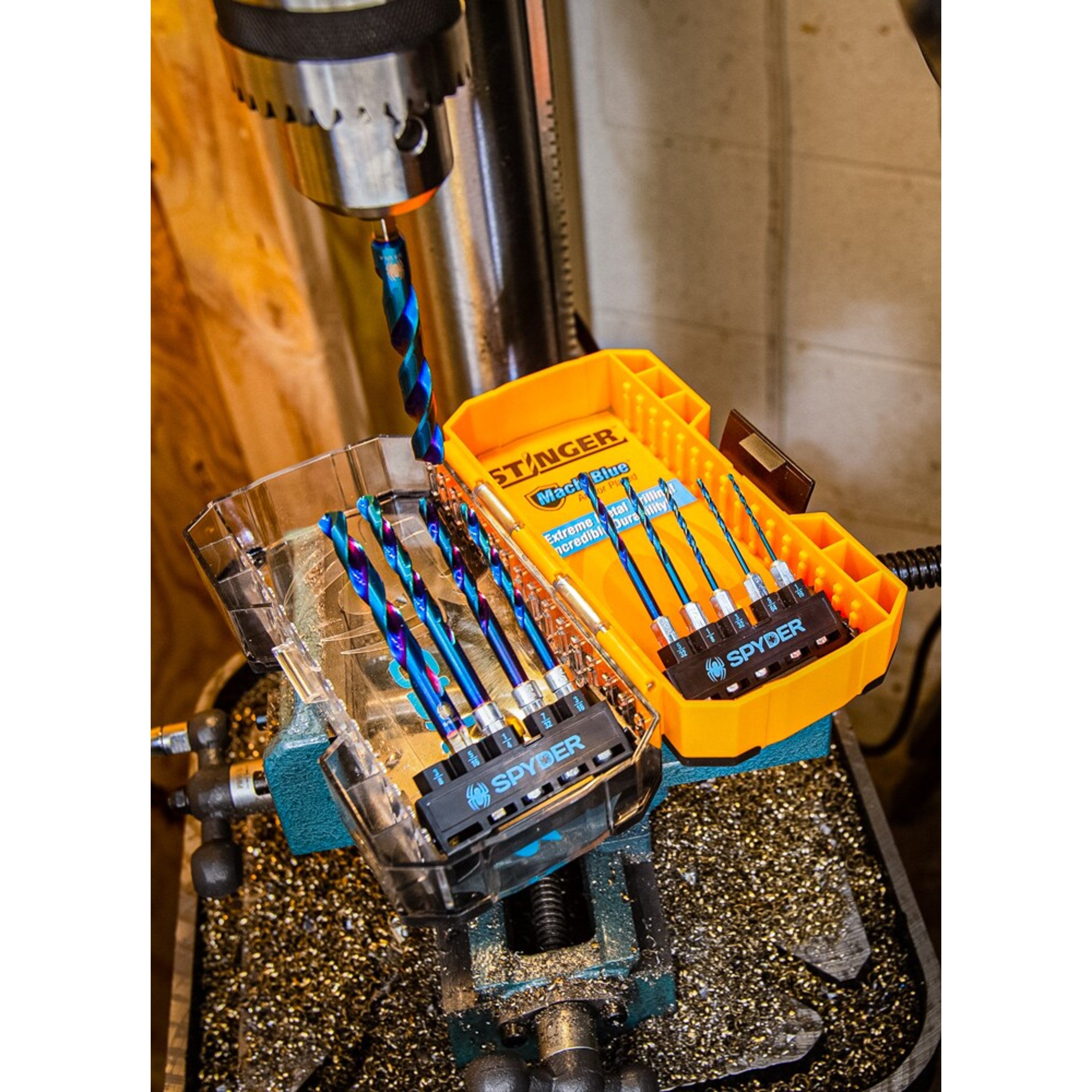 11-Piece Assorted HSS Twist Drill Bit Set Stinger™ Mach-Blue™