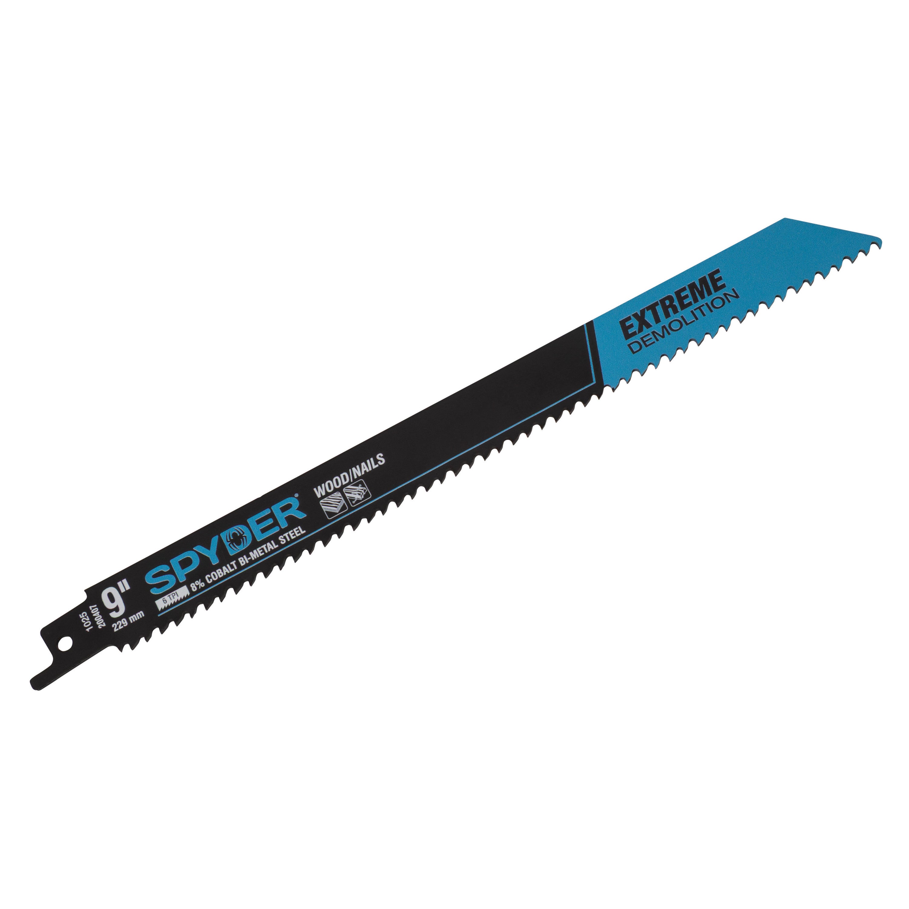 9" 6 TPI Bi-Metal Demolition Reciprocating Saw Blade (5-Pack) Black Series™