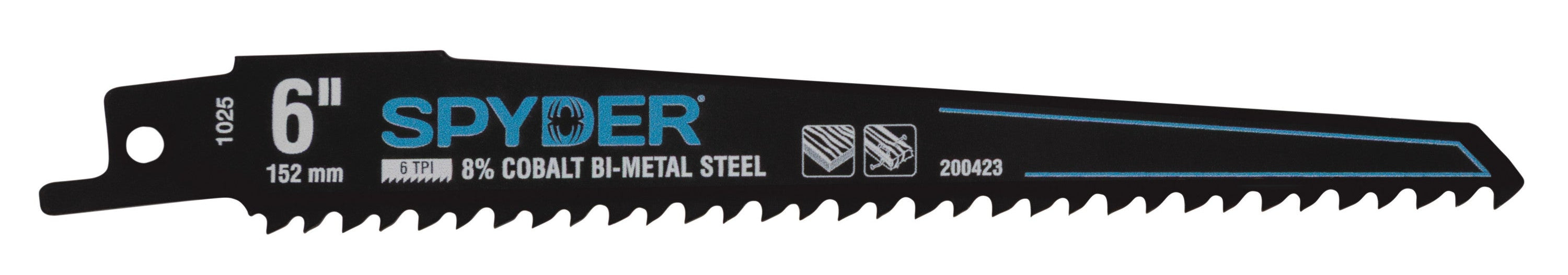 6" 6 TPI Bi-Metal Reciprocating Saw Blade (25-Pack) Black Series™