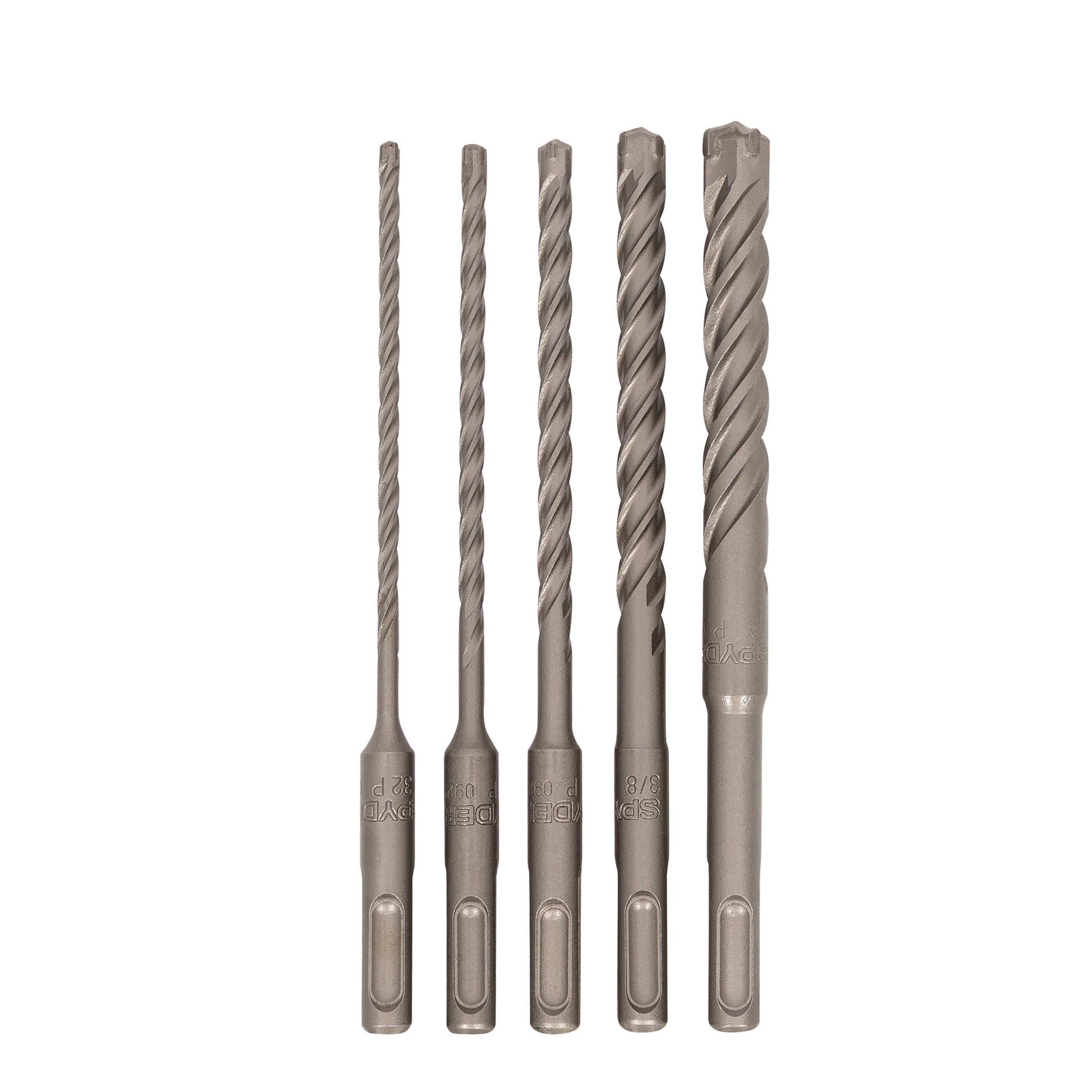 5-Piece SDS-Plus Rotary Hammer Drill Bit Set for Masonry & Concrete