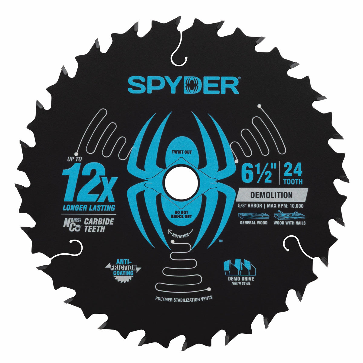 6-1/2" 24-Tooth Saw Blade for Demolition