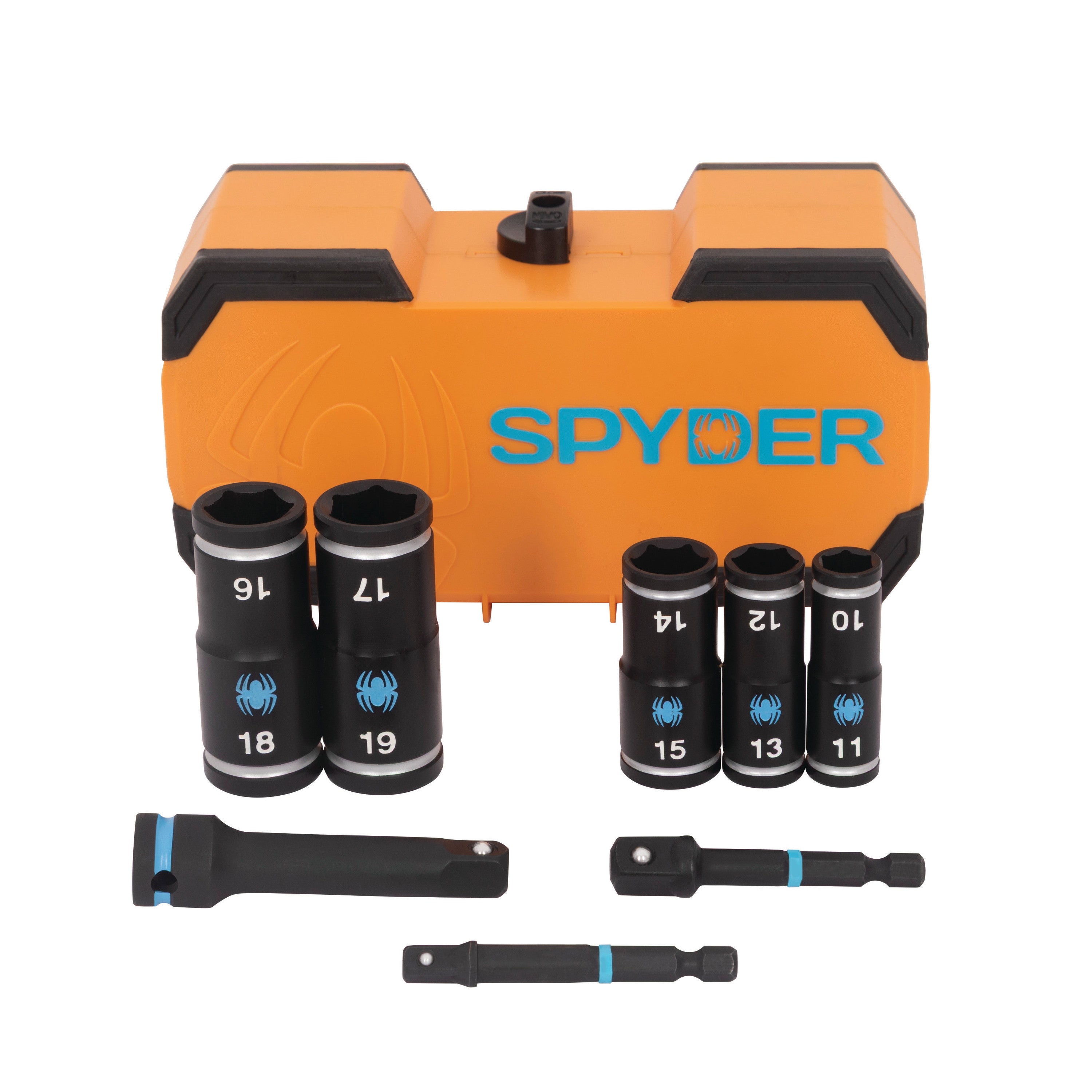 8-Piece 1/4 & 3/8" Drive Metric Flip Socket Set with 3" Impact Extension & 2 Impact Adapters