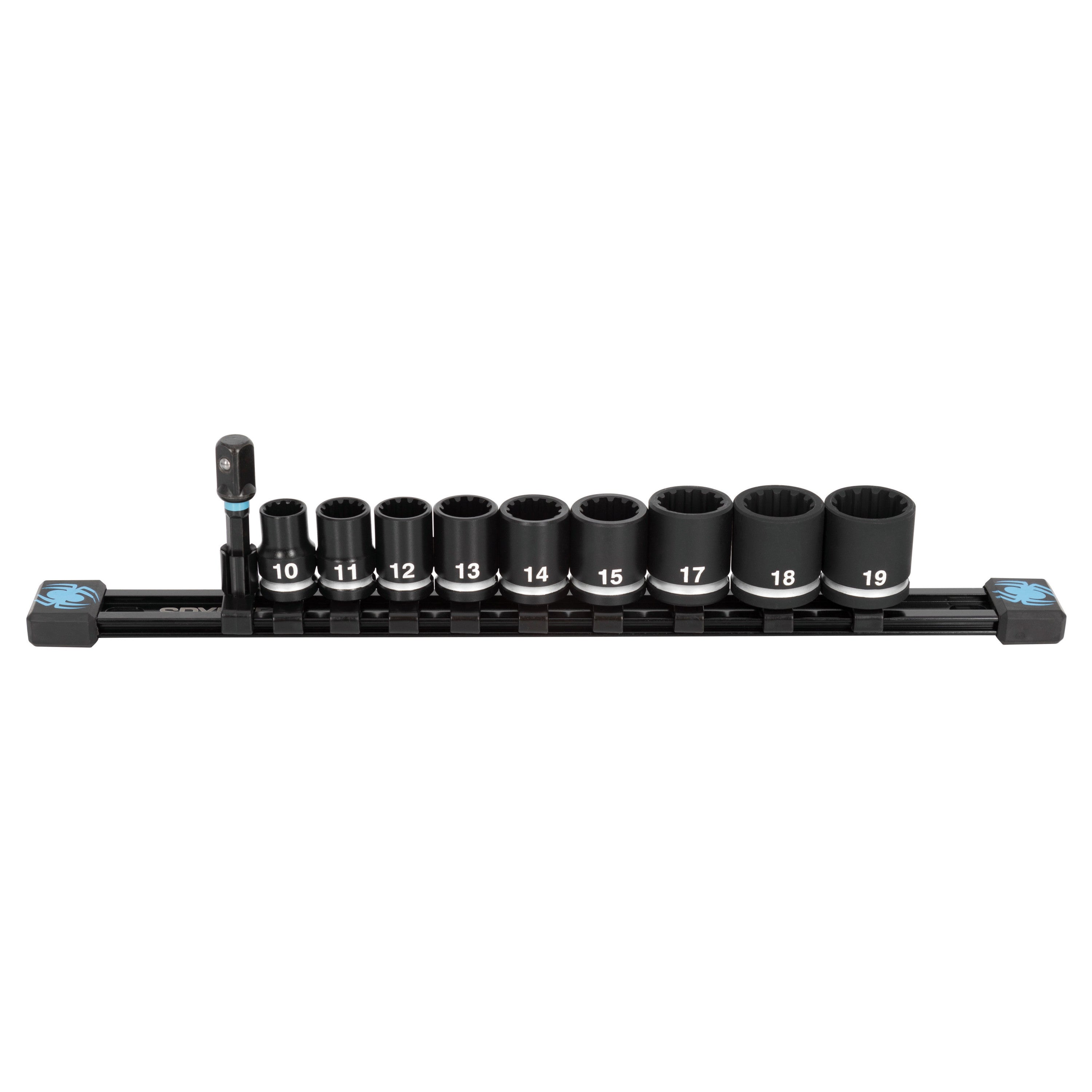 10-Piece 3/8" Drive Metric Impact Socket Set with Adapter