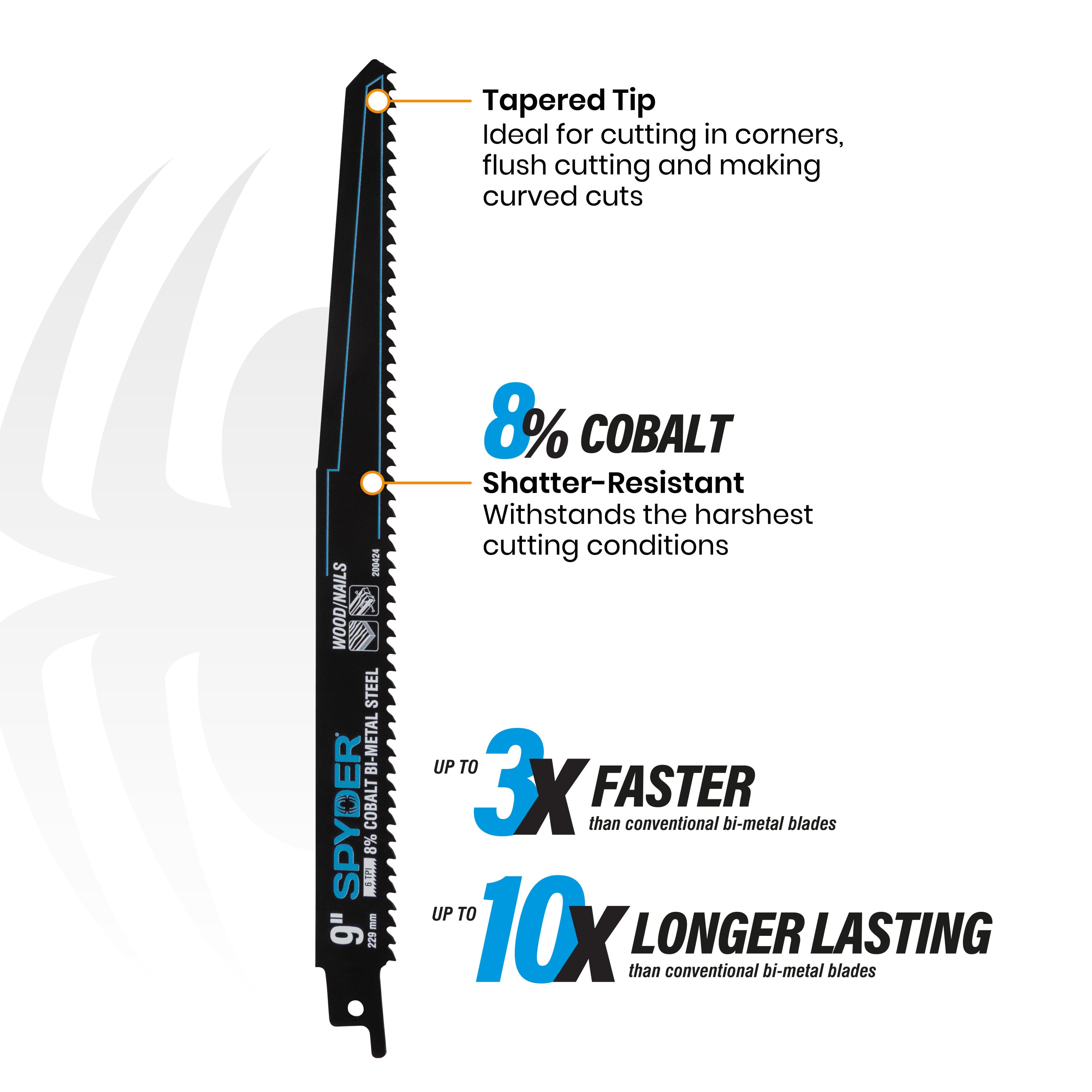 12" 6 TPI Bi-Metal Reciprocating Saw Blade Black Series™
