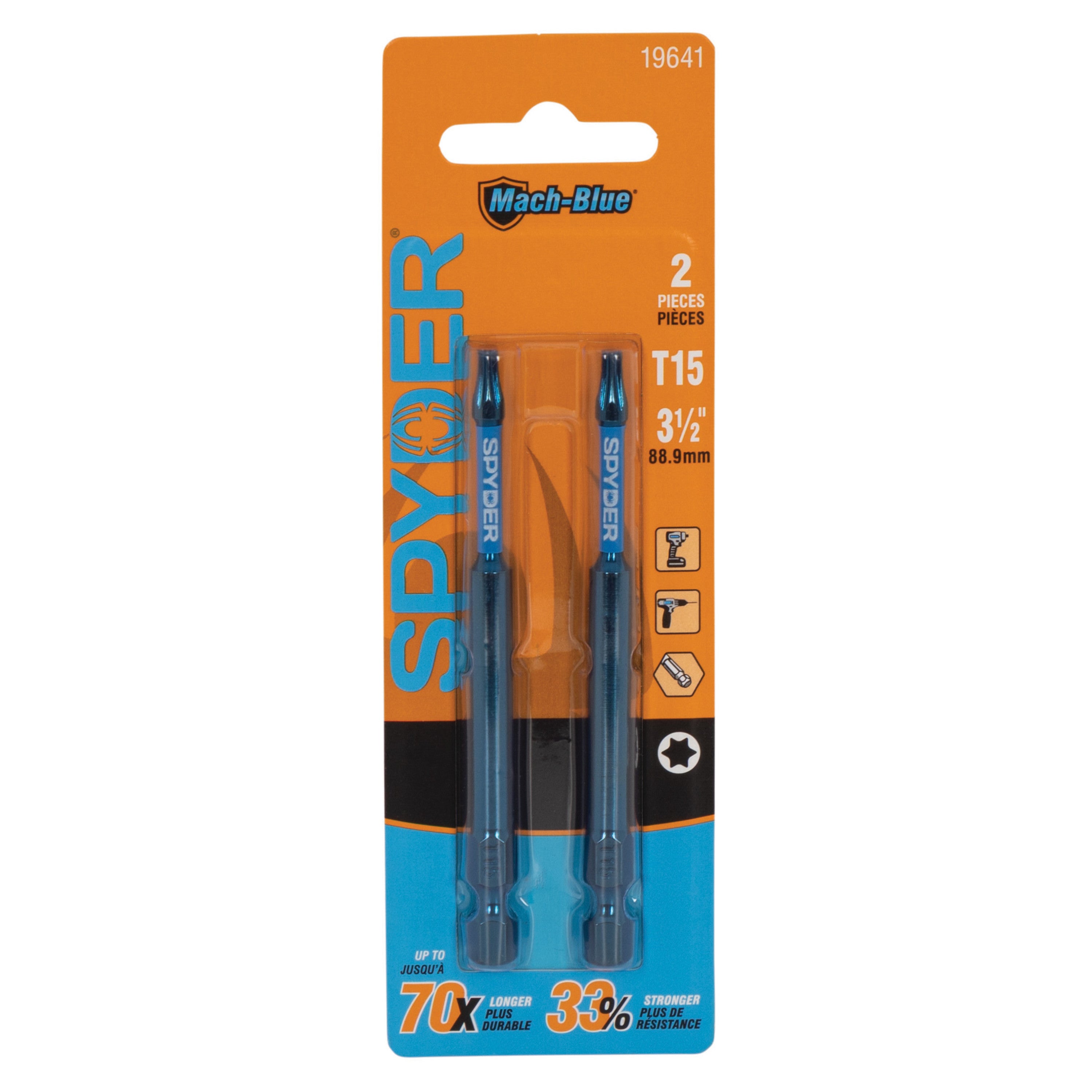 T15 x 3-1/2" Mach-Blue™ Driver Bit (2-Pack) Mach-Blue™