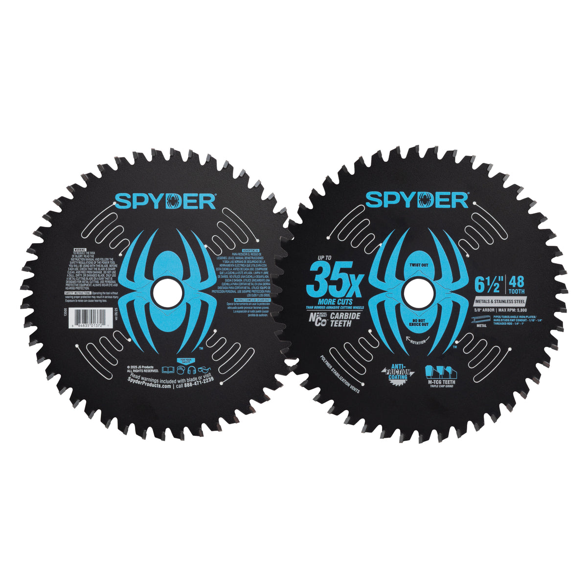 6-1/2" 48-Tooth Saw Blade for Metals & Stainless Steel