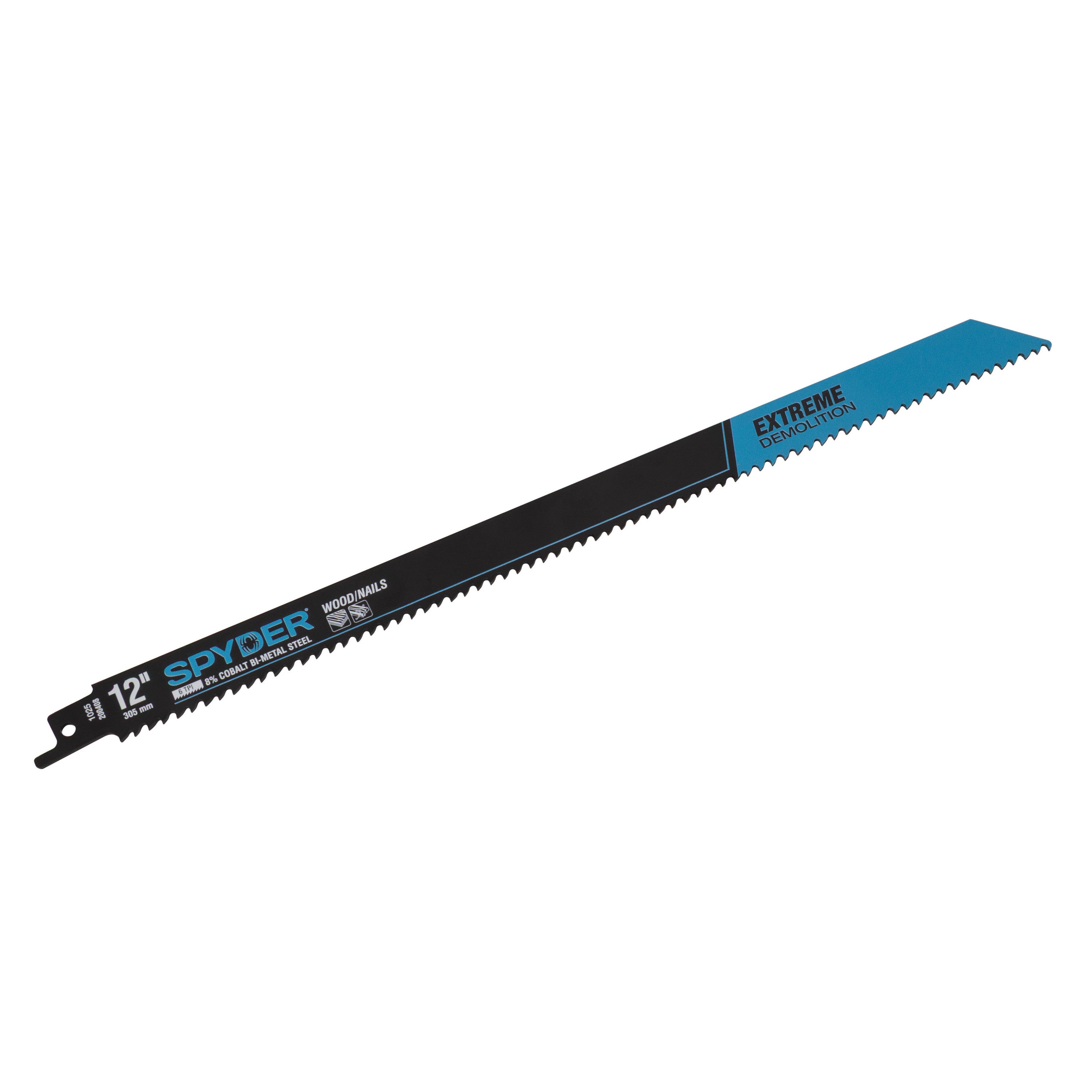 12" 6 TPI Bi-Metal Demolition Reciprocating Saw Blade Black Series™