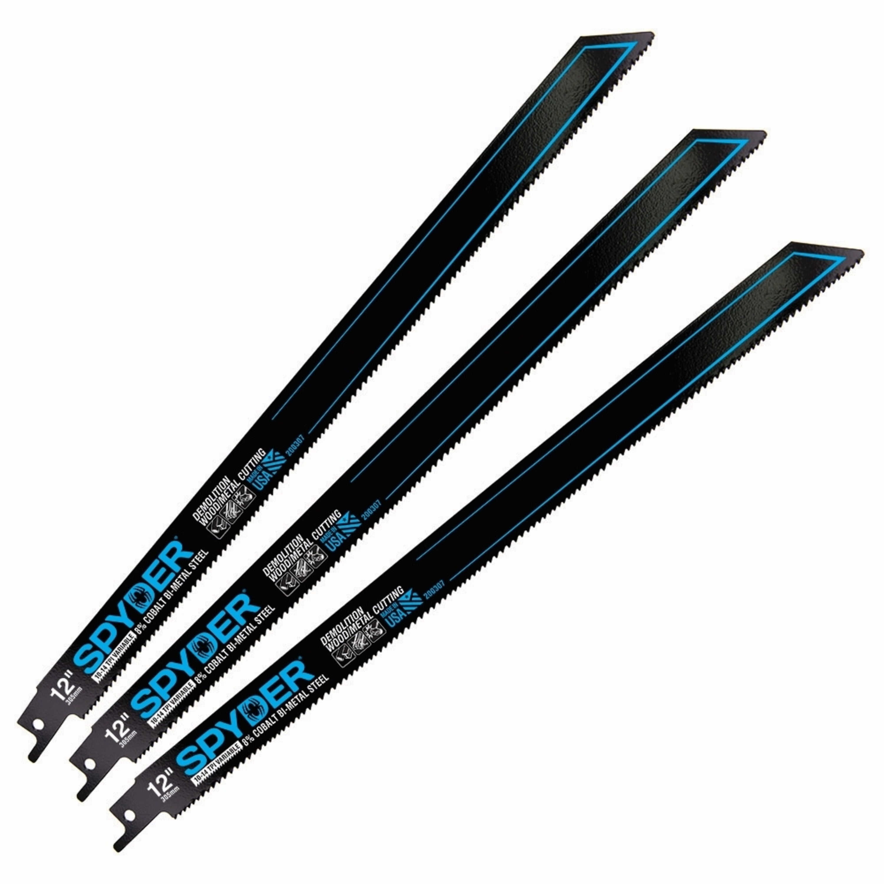 12" 10/14-TPI Metal Cutting Reciprocating Saw Blades (3-Pack) Black Series™