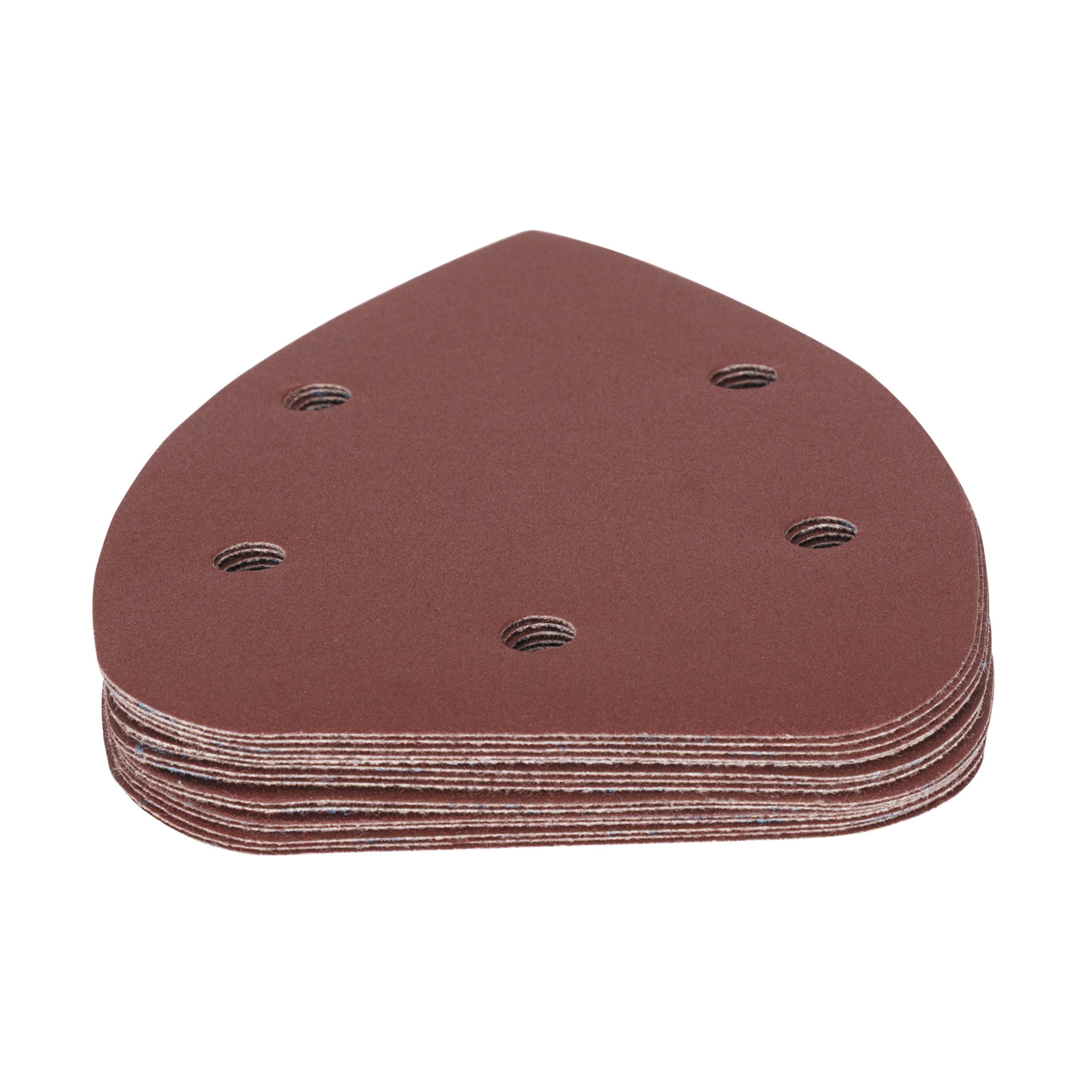 3-3/4" x 5-1/4" x 5-Hole 220 Grit Aluminum Oxide Hook & Loop Detail Sanding Sheets (15-Pack)