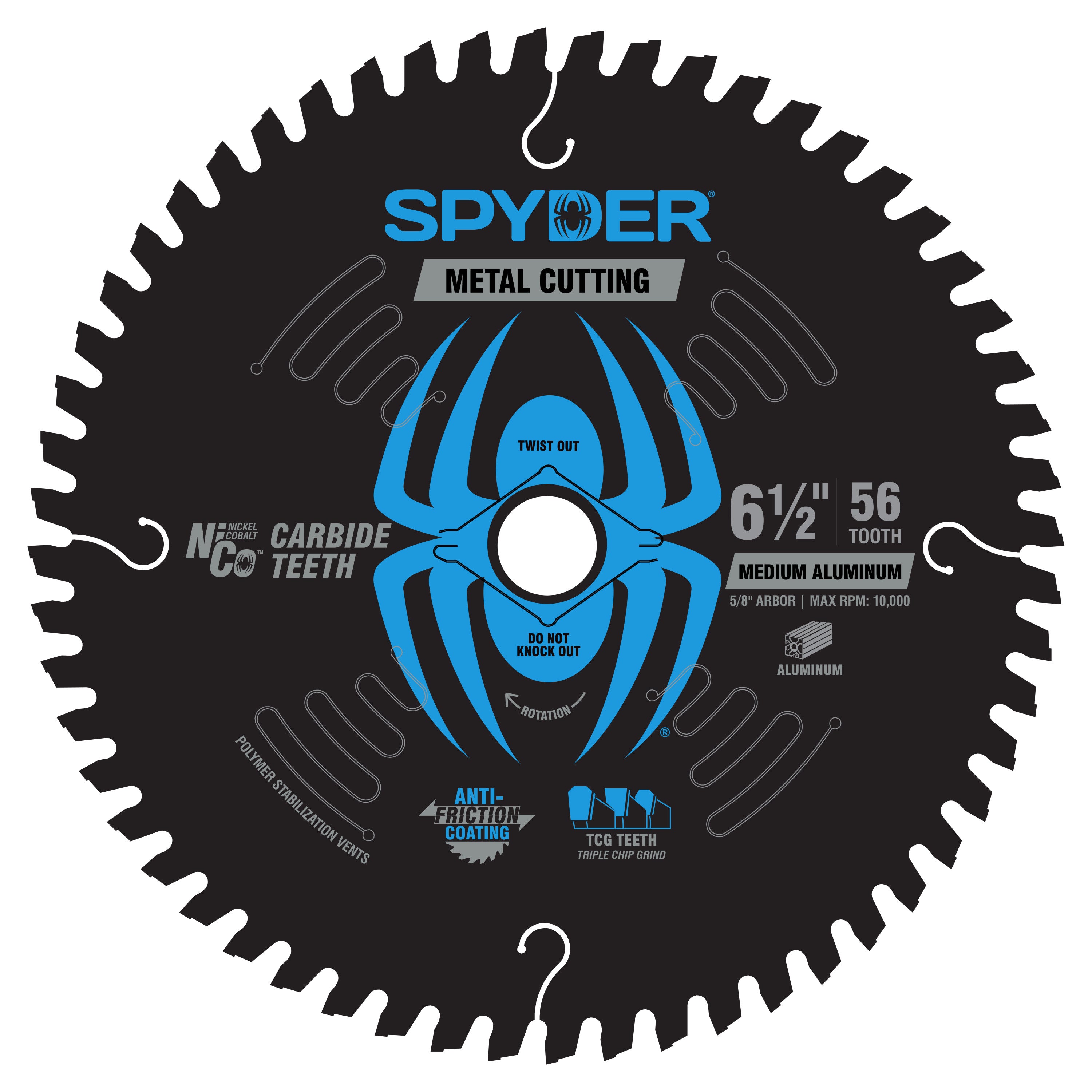 6-1/2" 56-Tooth Saw Blade for Medium Aluminum
