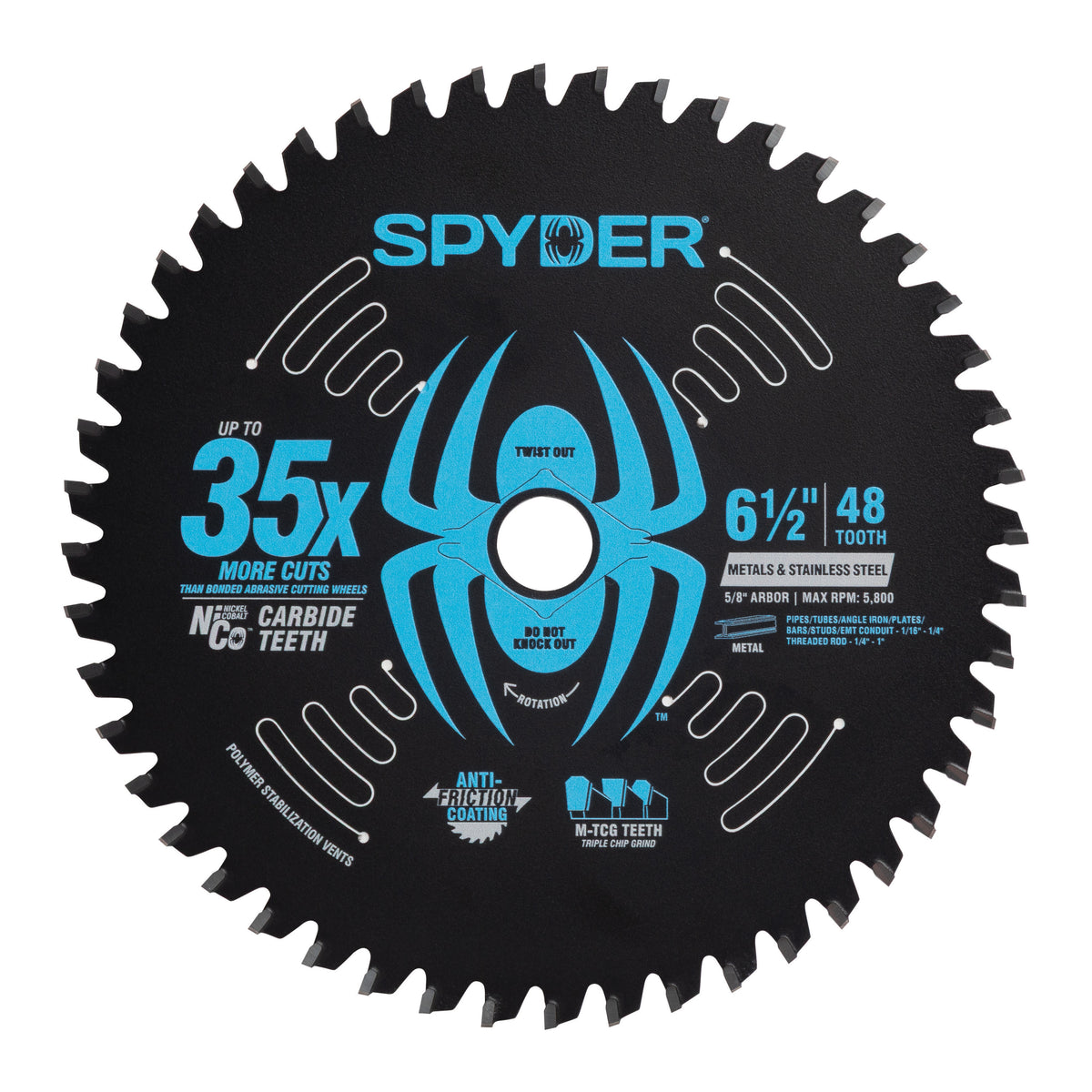 6-1/2" 48-Tooth Saw Blade for Metals & Stainless Steel