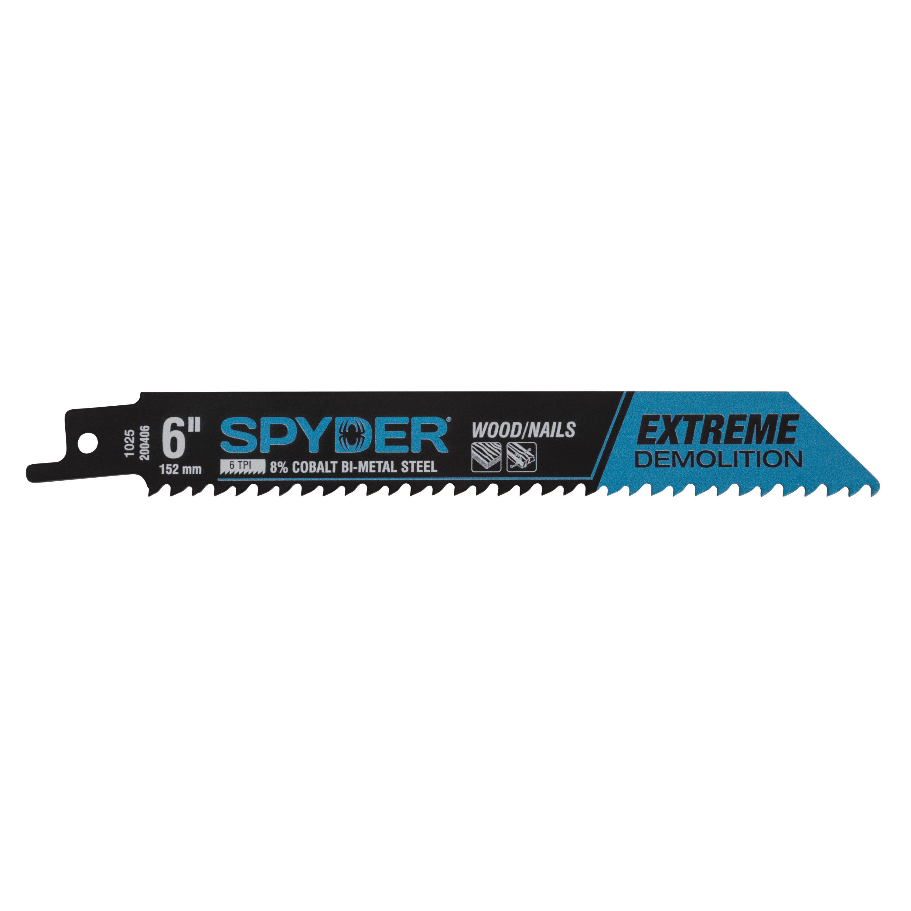 6" 6 TPI Bi-Metal Demolition Reciprocating Saw Blade Black Series™