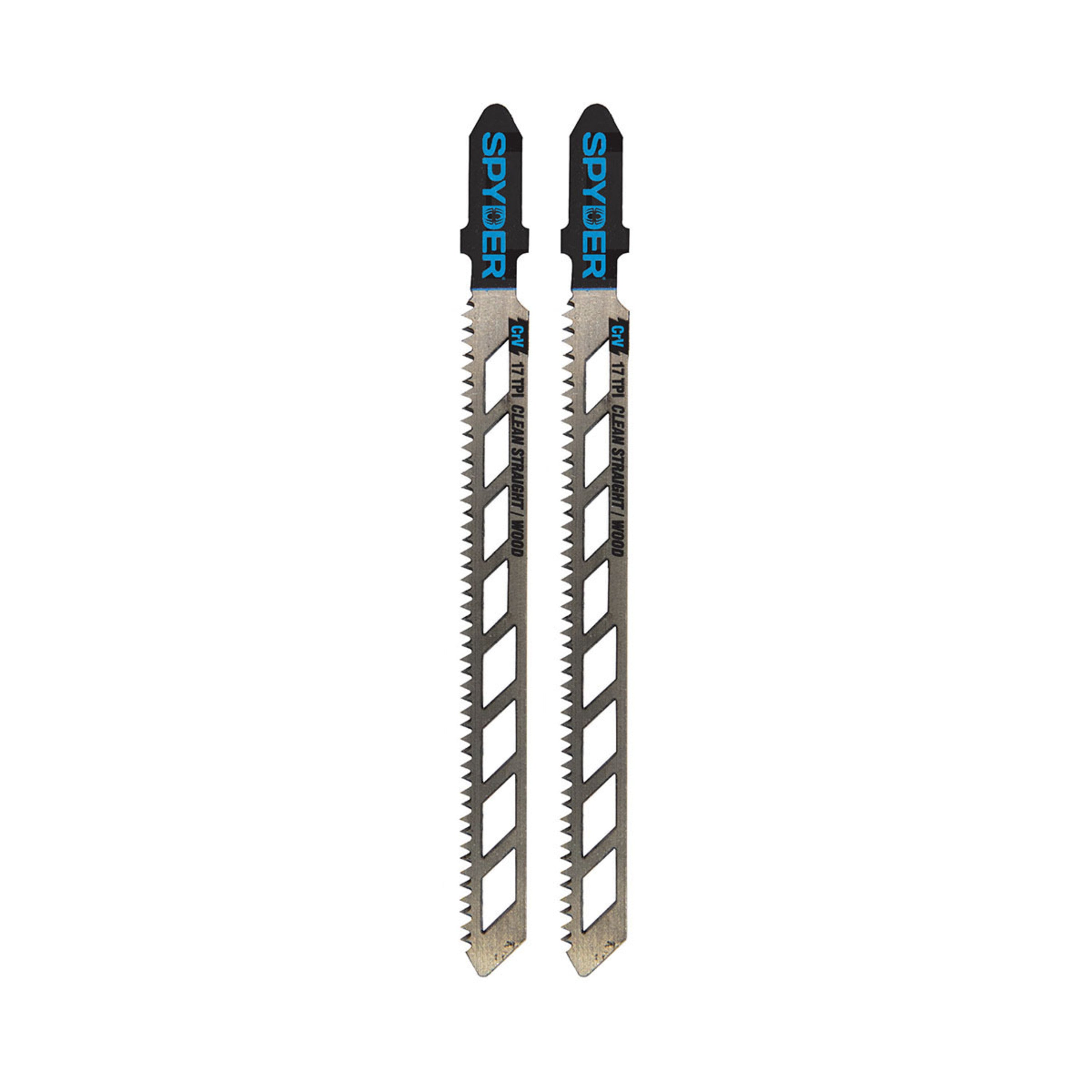 Juego de hojas de corte limpio para sierra caladora Skeleton™ de 2 piezas, vástago en T de 4" y acero de alto carbono