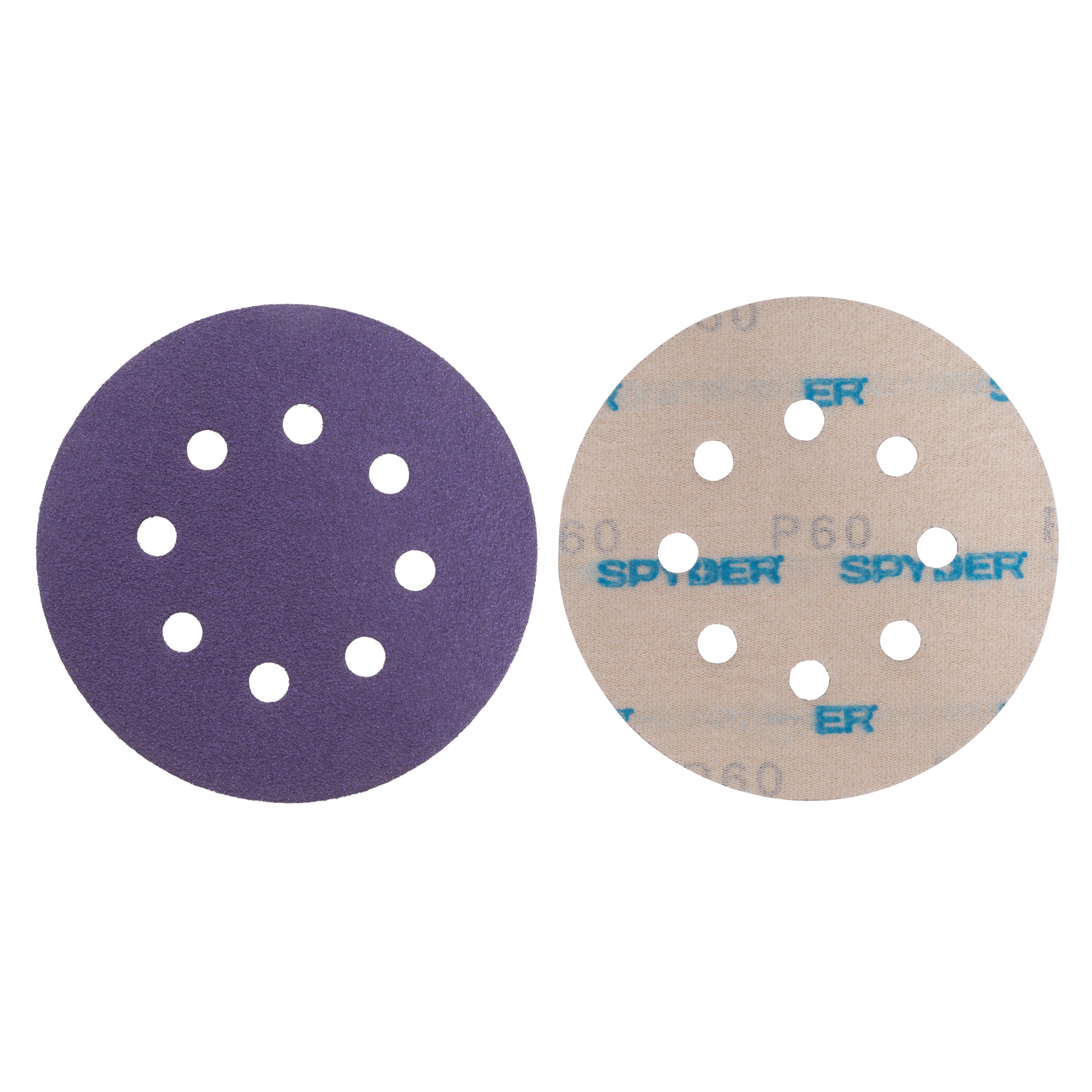 5" x 8-Hole 60 Grit Ceramic with Stearate Sanding Discs (50-Pack) Bite
