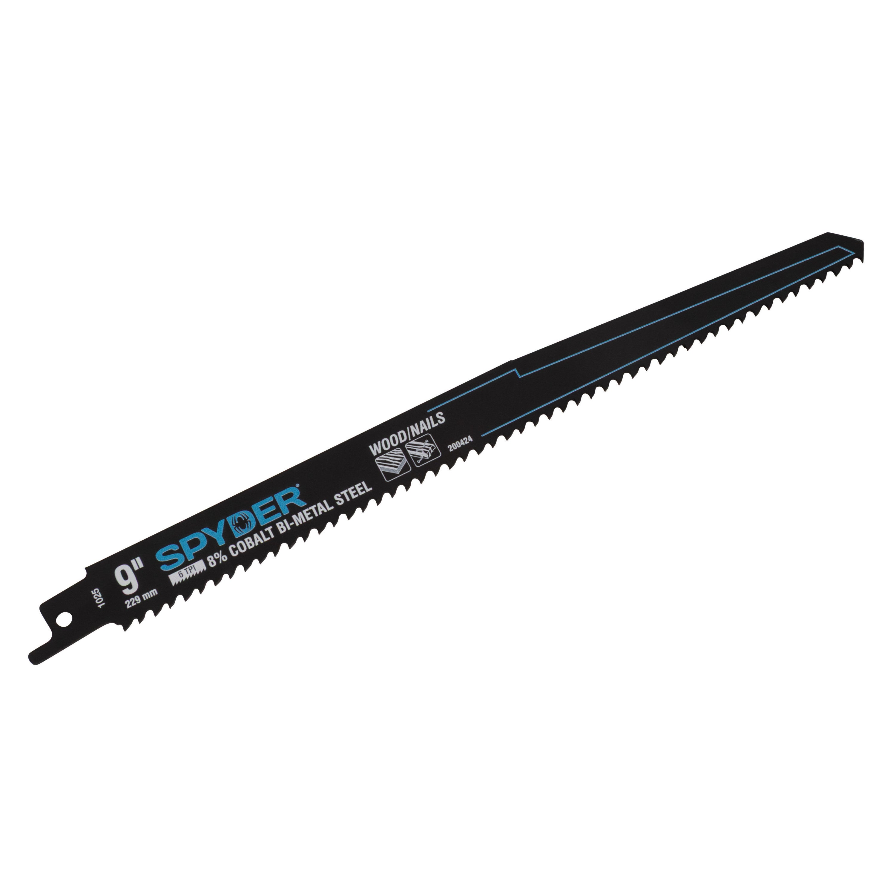9" 6 TPI Bi-Metal Reciprocating Saw Blade (25-Pack) Black Series™