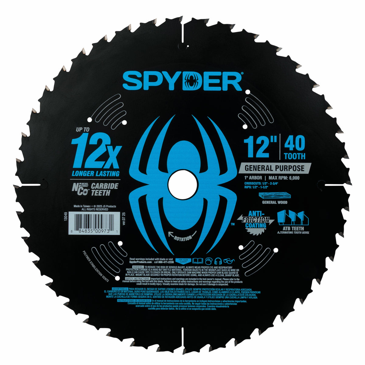 12" 40-Tooth General Purpose Saw Blade for Wood