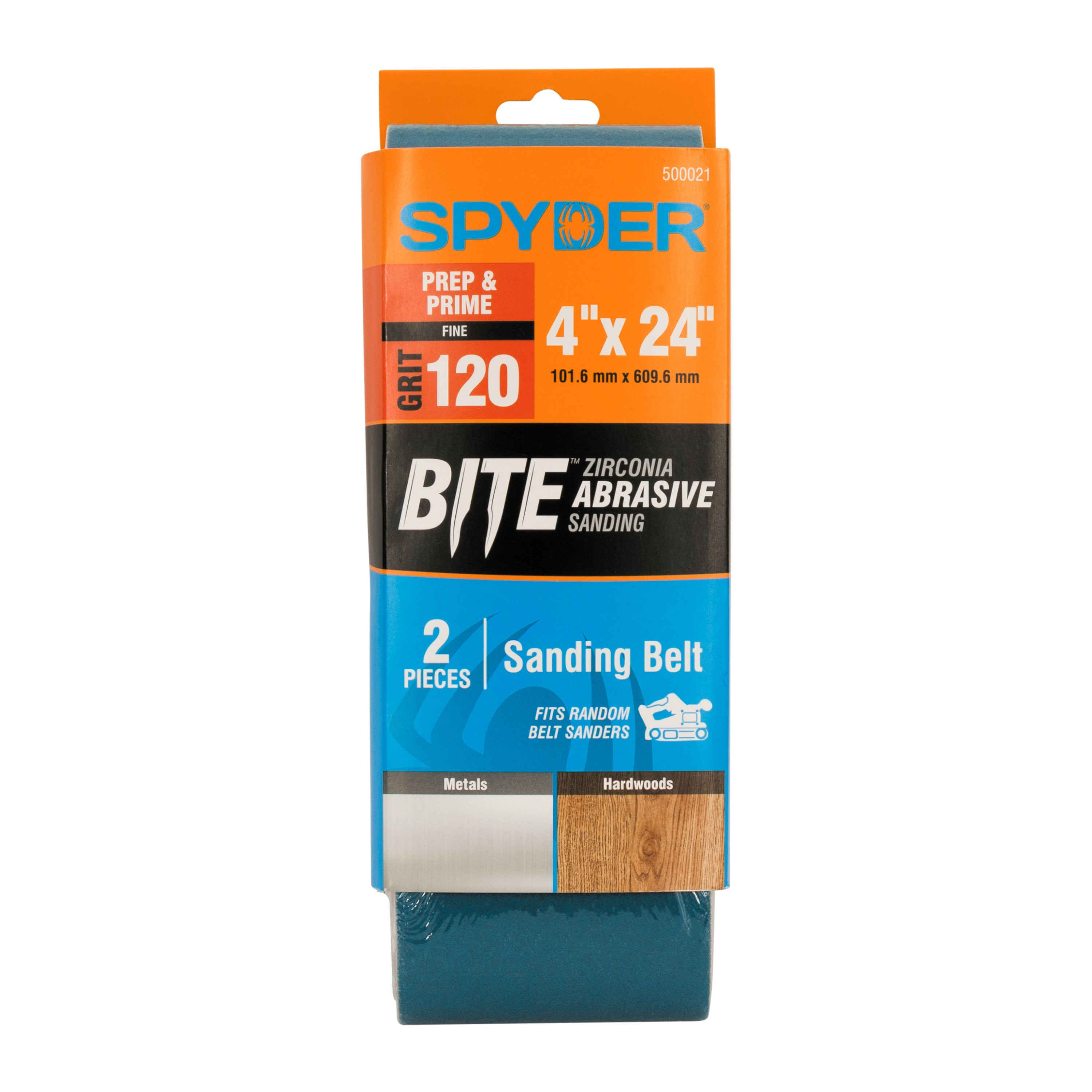 4" x 24" 120 Grit Zirconia Tape Joint Sanding Belt (2-Pack)