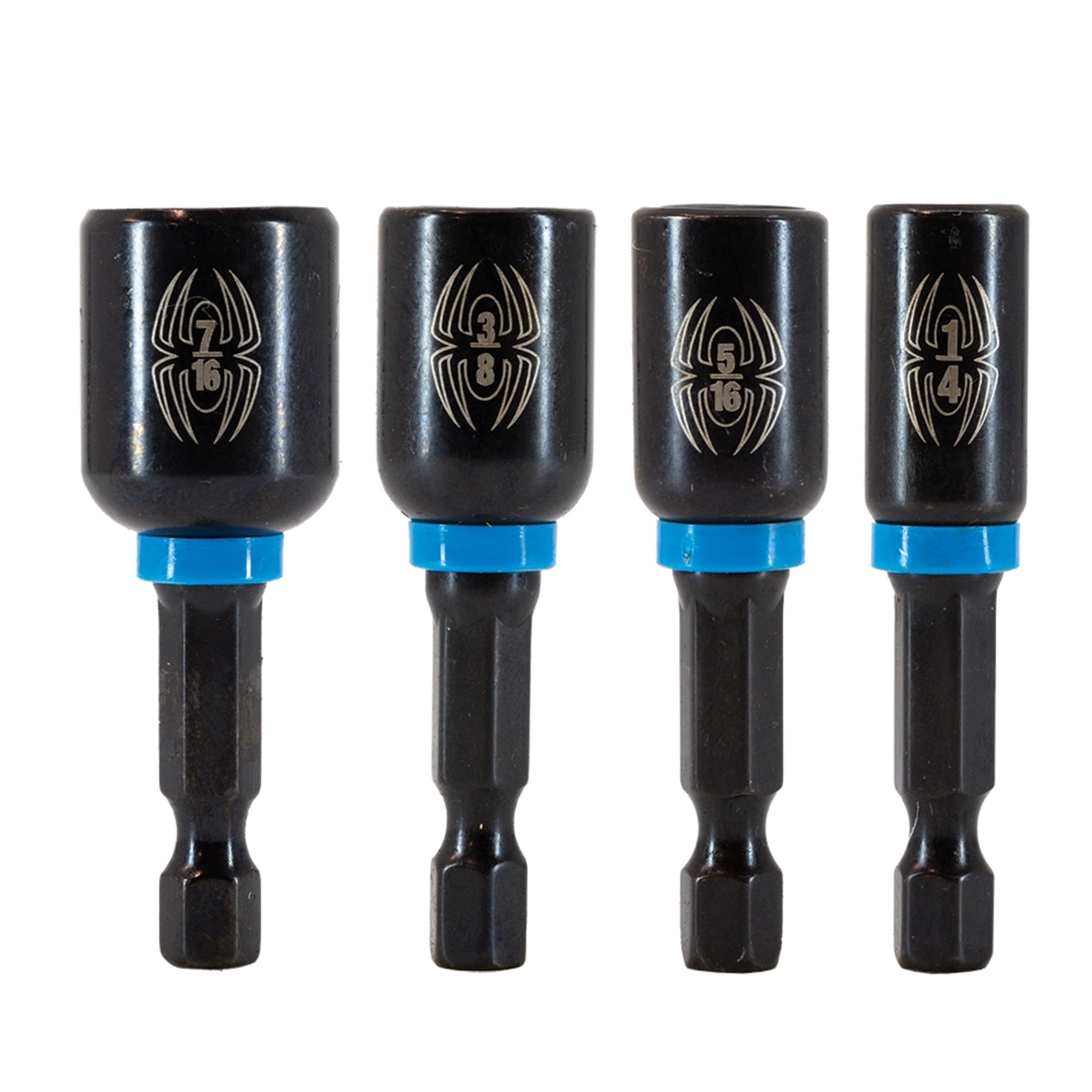 4-Piece Magnetic Impact Nut Driver Set (1/4, 5/16, 3/8, 7/16")