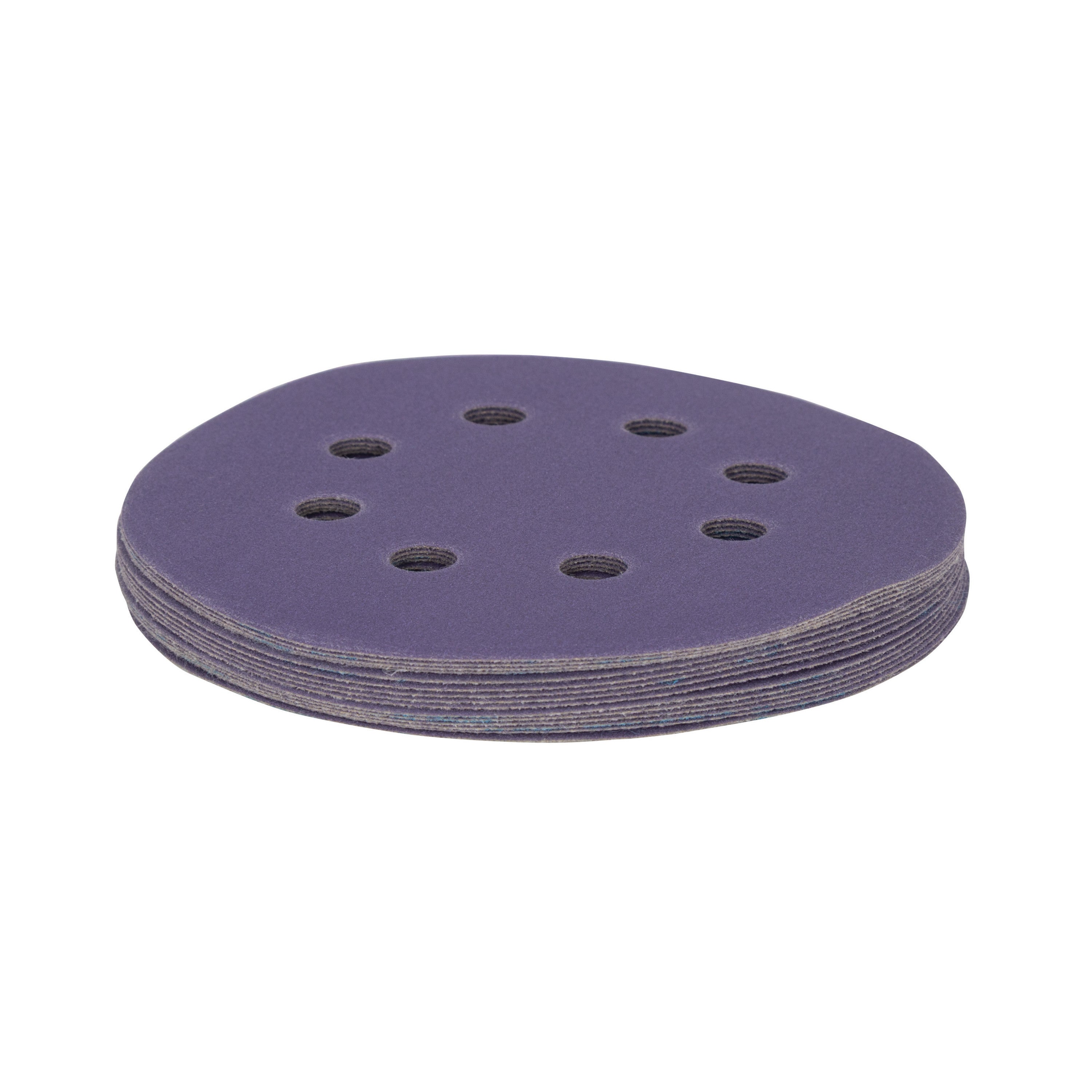 5" x 8-Hole 180 Grit Ceramic with Stearate Sanding Discs (15-Pack) Bite