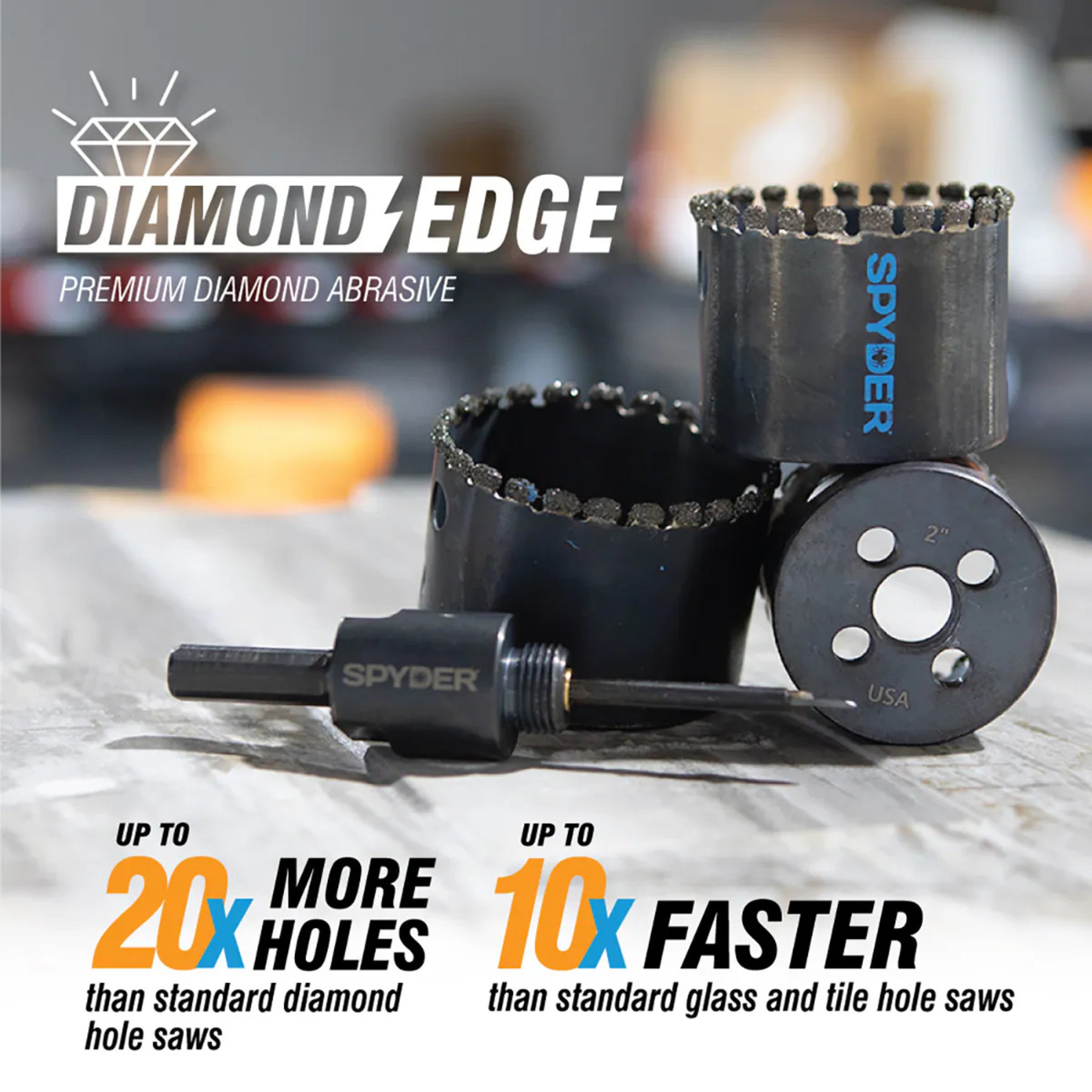 1-1/4" Diamond Edge Non-Arbored Hole Saw