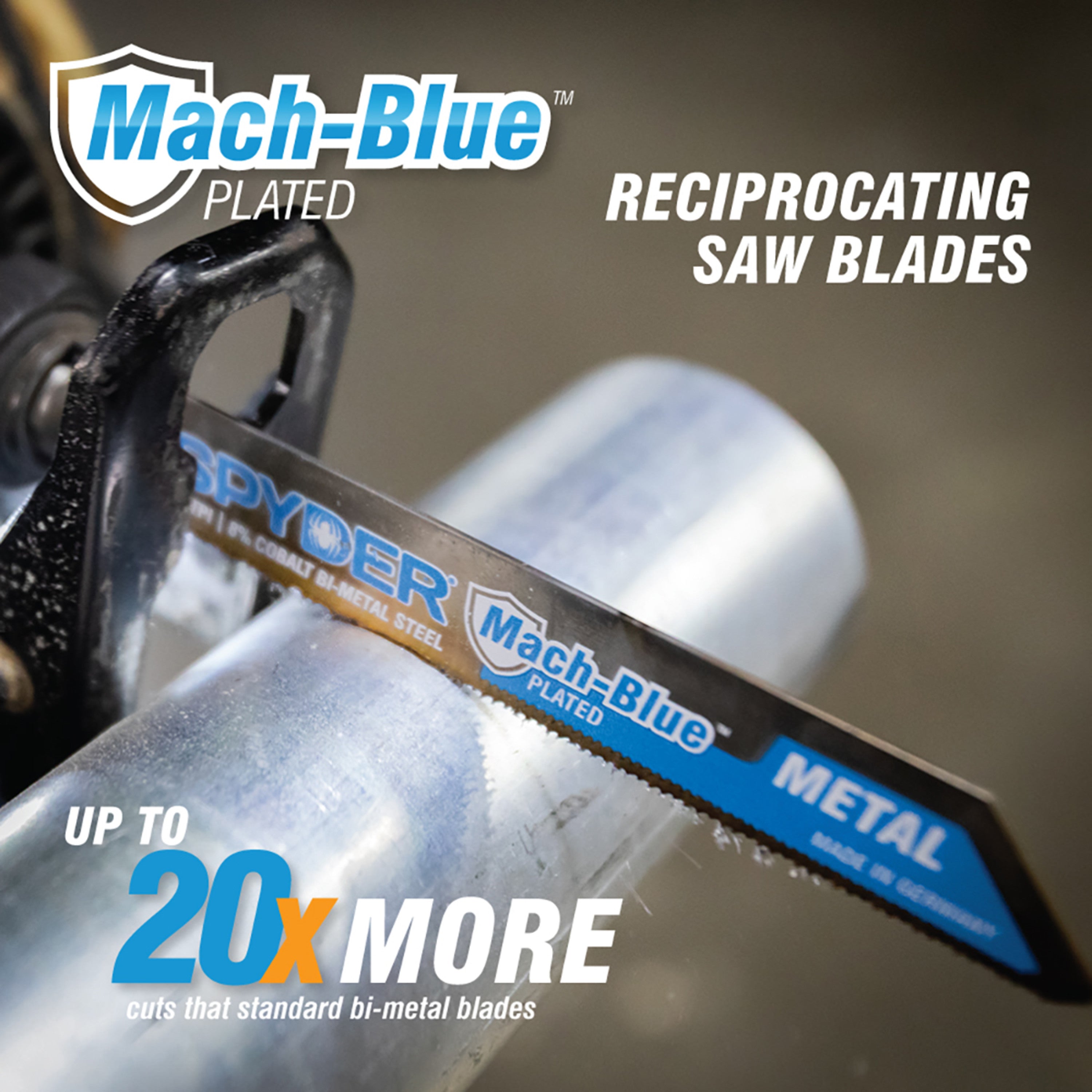 12" 10-14 TPI Bi-Metal Reciprocating Blade (2-Pack) Mach-Blue™