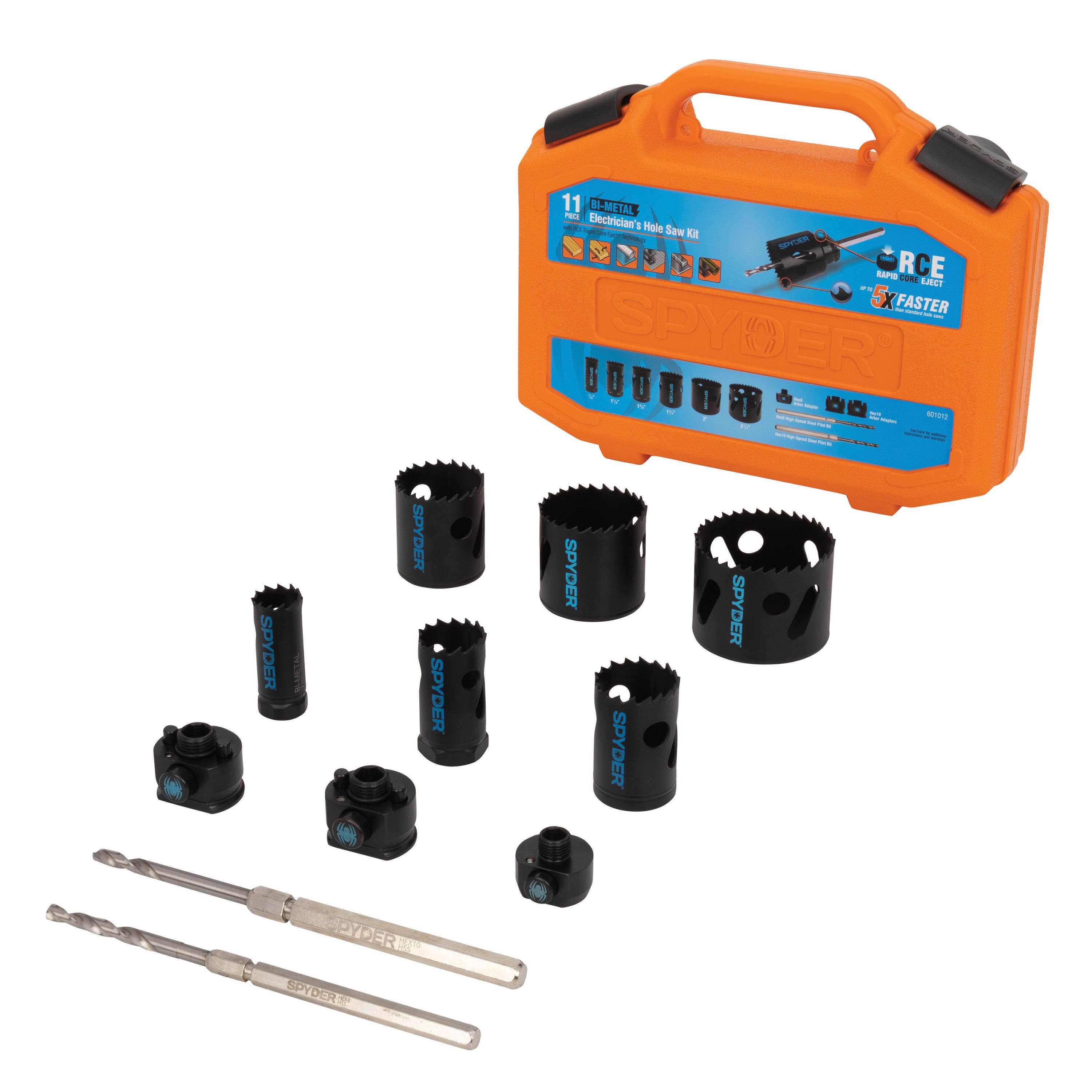 11-Piece Bi-Metal Electricians Hole Saw Kit Rapid Core Eject® Bi-Metal