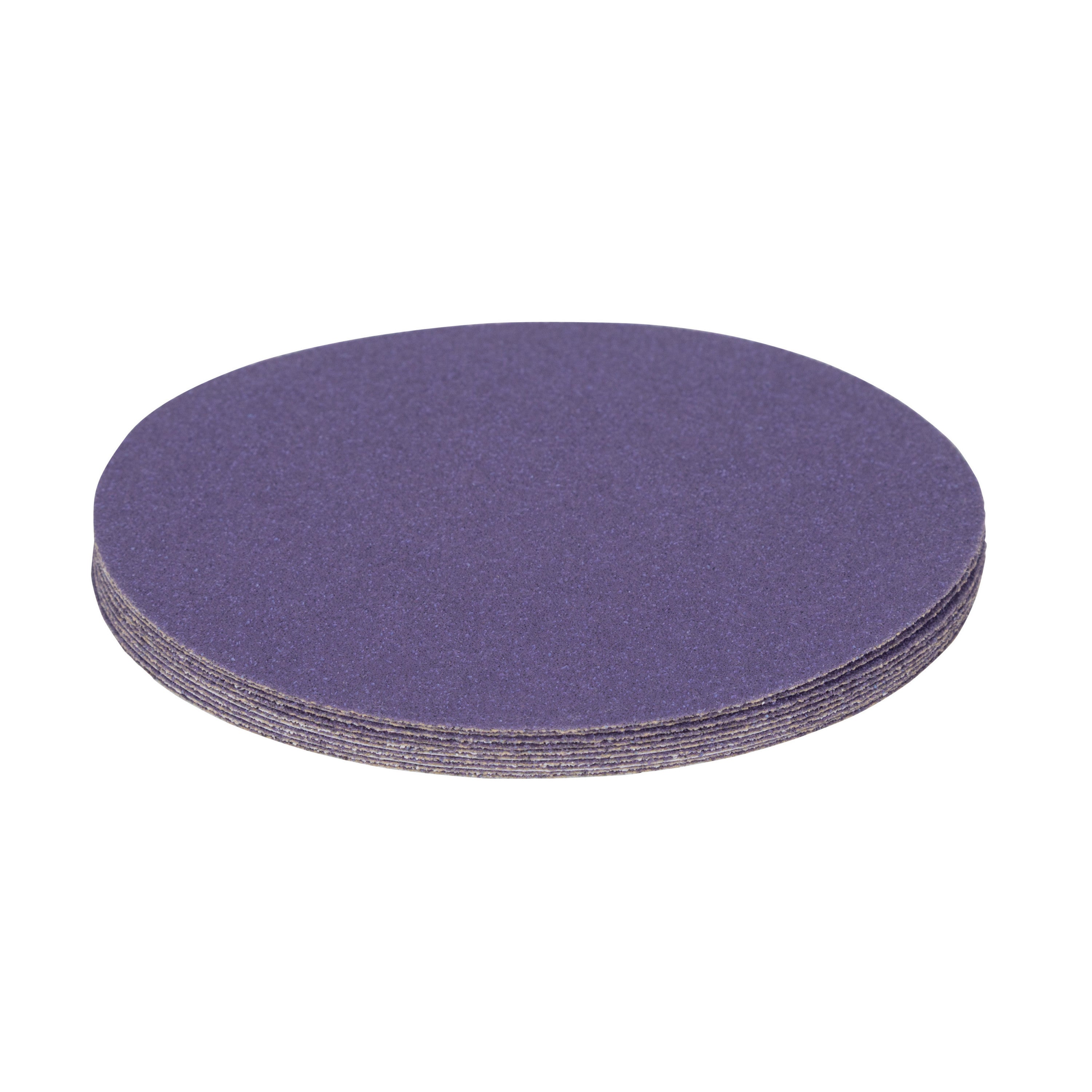 5" x No Hole 80 Grit Ceramic Pressure Sensitive Adhesive with Stearate Sanding Discs (10-Pack)