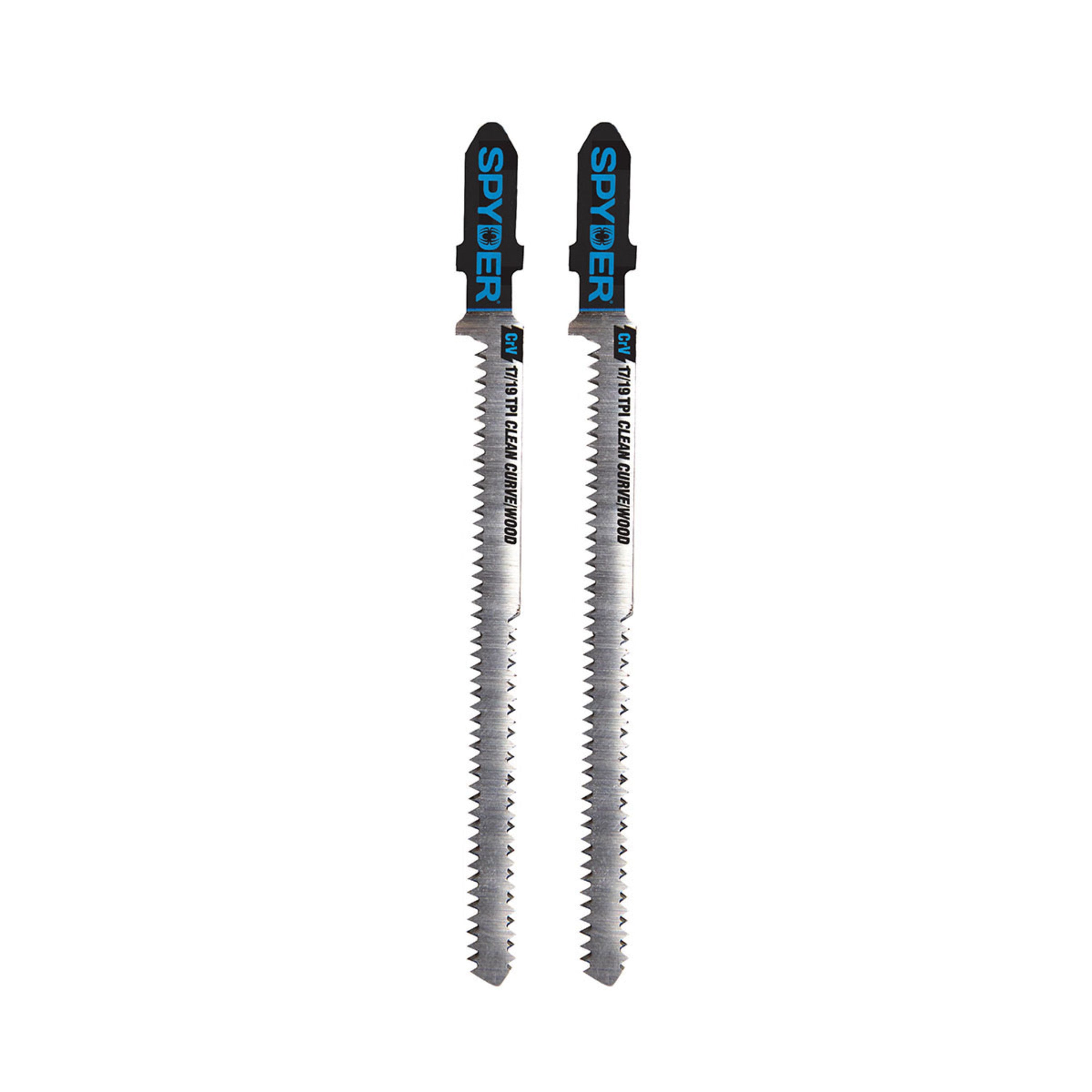 2-Piece Double-Sided 4" T-Shank High-Carbon Steel Jig Saw Blade Set Double-Sided