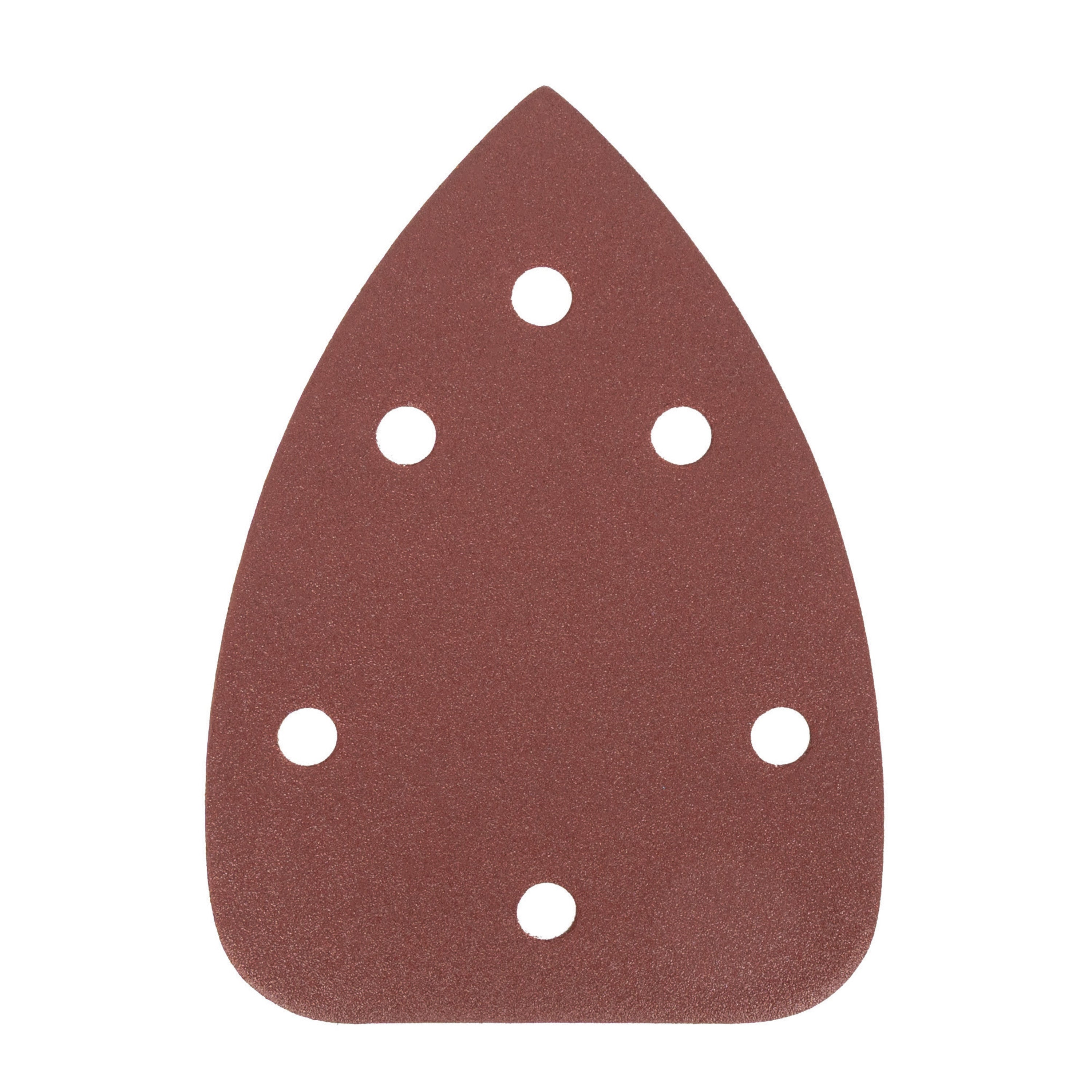 3-7/8" x 5-1/2" x 6-Hole 220 Grit Aluminum Oxide Hook & Loop Detail Sanding Sheets (5-Pack)