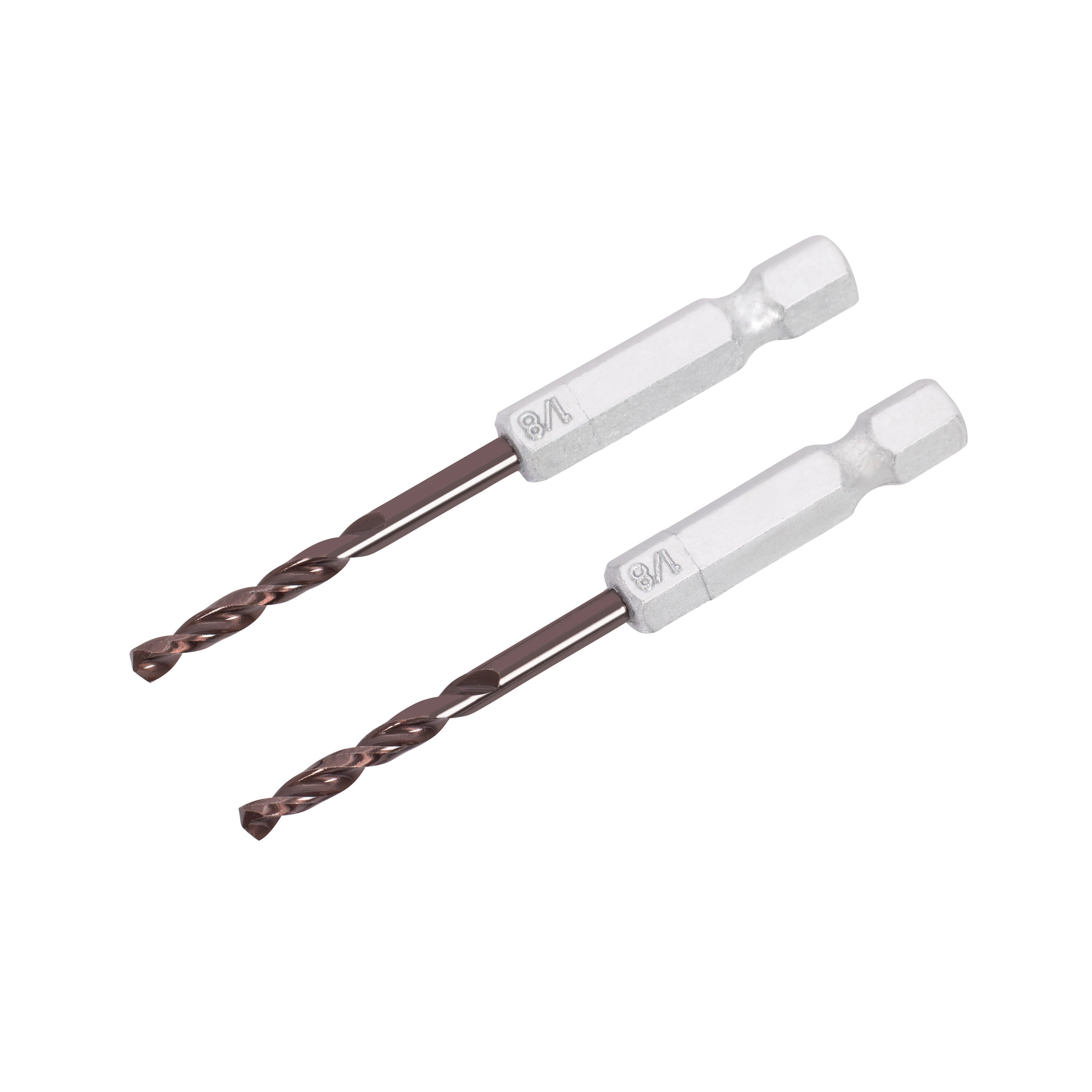 1/8" Hex Shank Drill Bit (2-Pack) TetraClad™