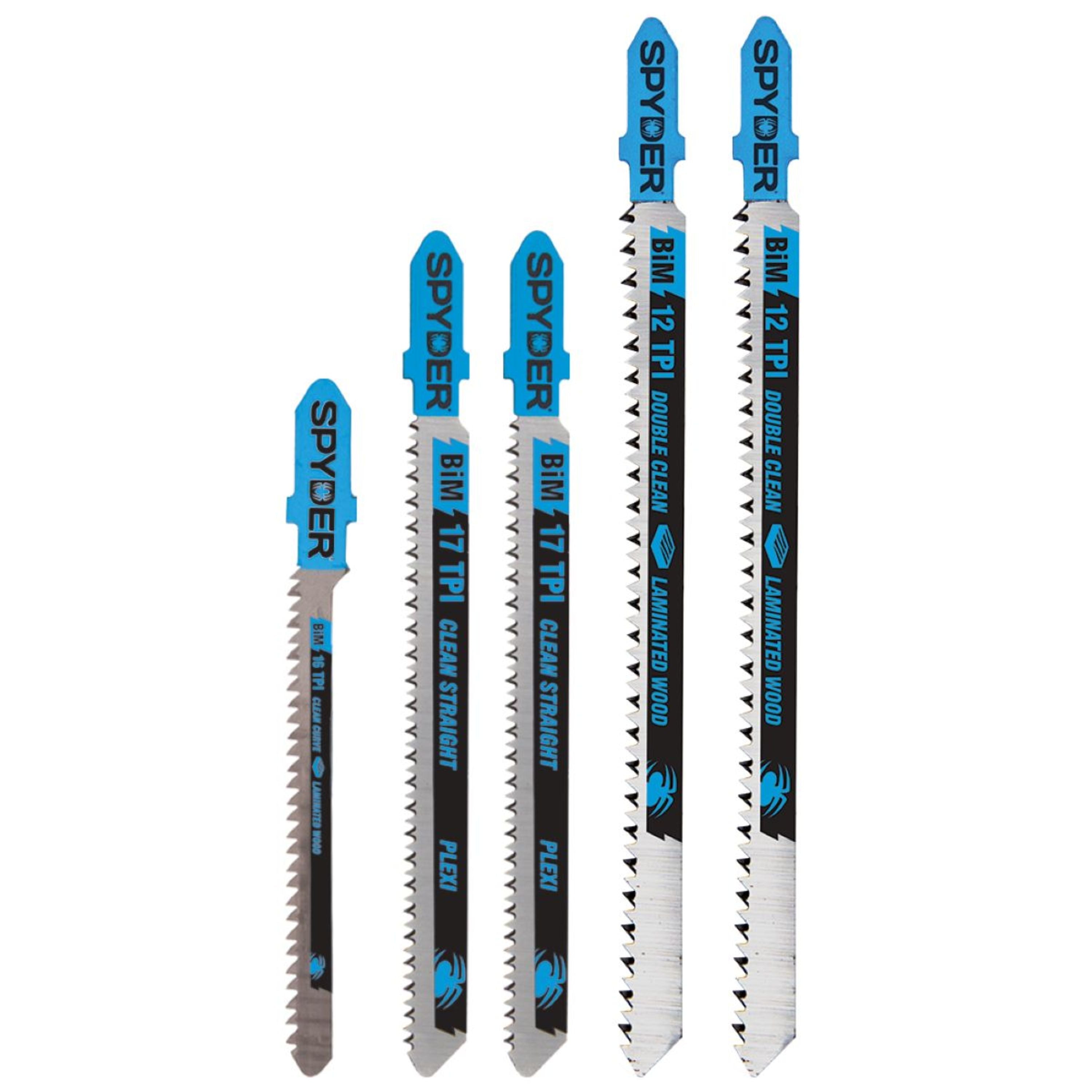 5-Piece T-Shank Bi-Metal Laminate Wood Cutting Jig Saw Blade Set