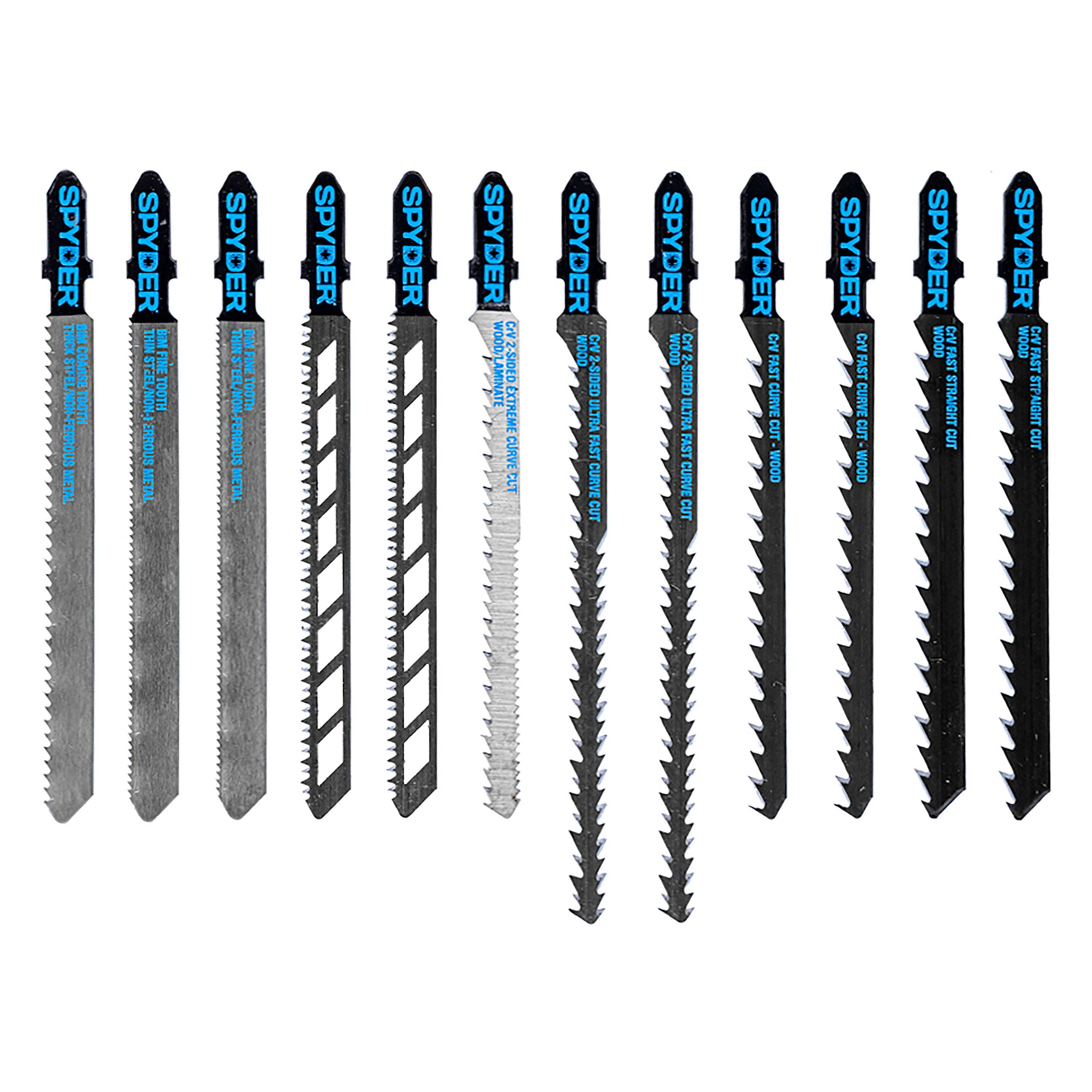 12-Piece T-Shank Metal And Wood Cutting Jig Saw Blade Set