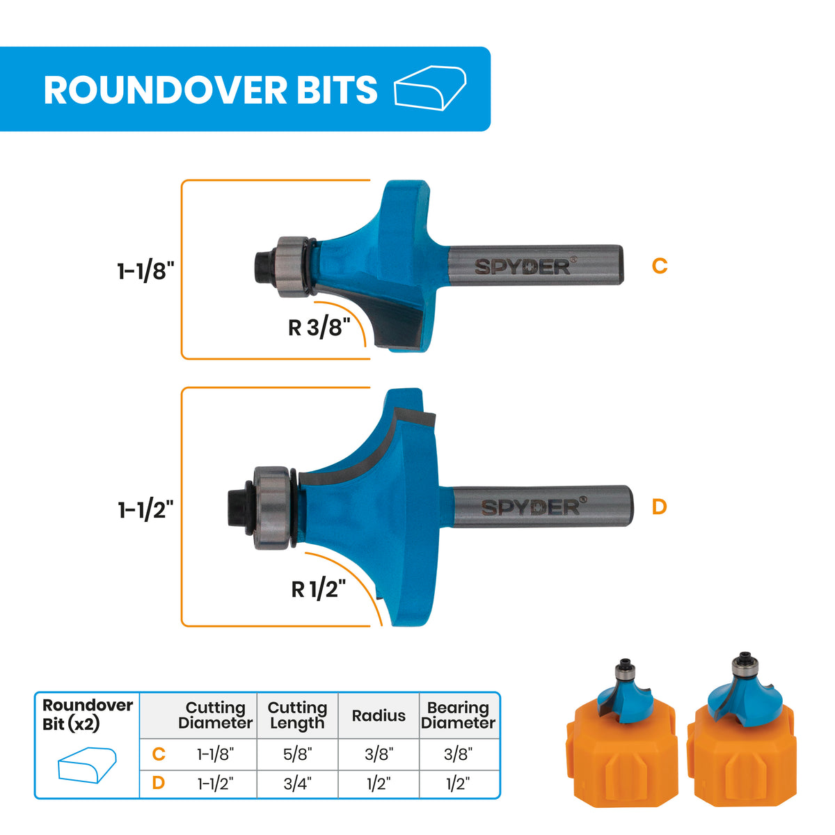6-Piece Router Bit Set