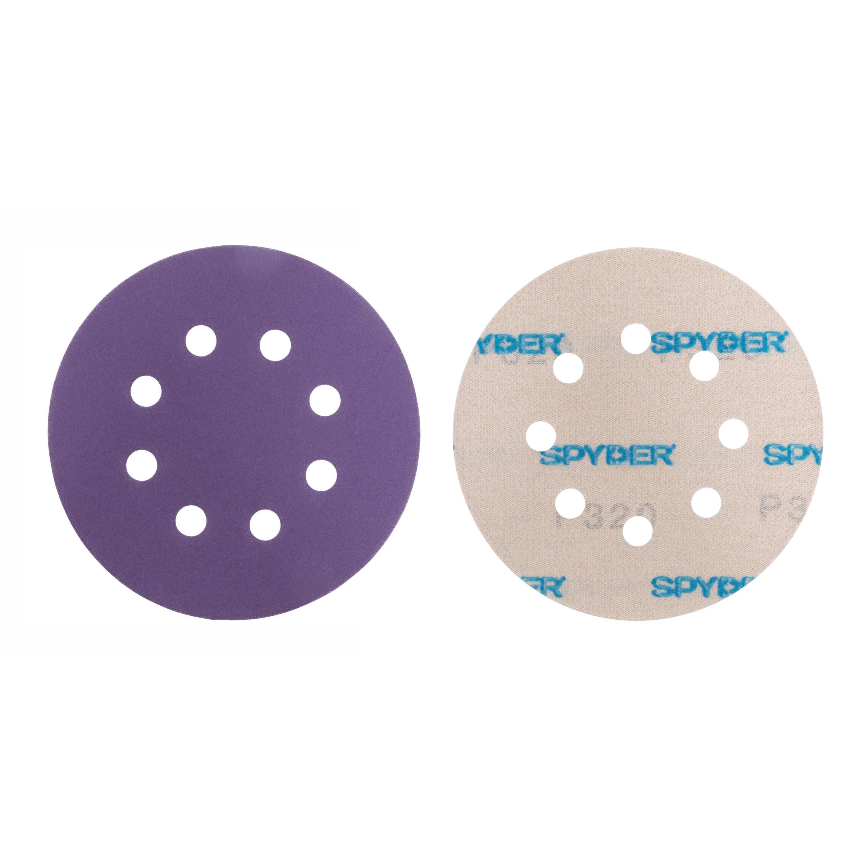 5" x 8-Hole 320 Grit Ceramic with Stearate Sanding Discs (15-Pack)