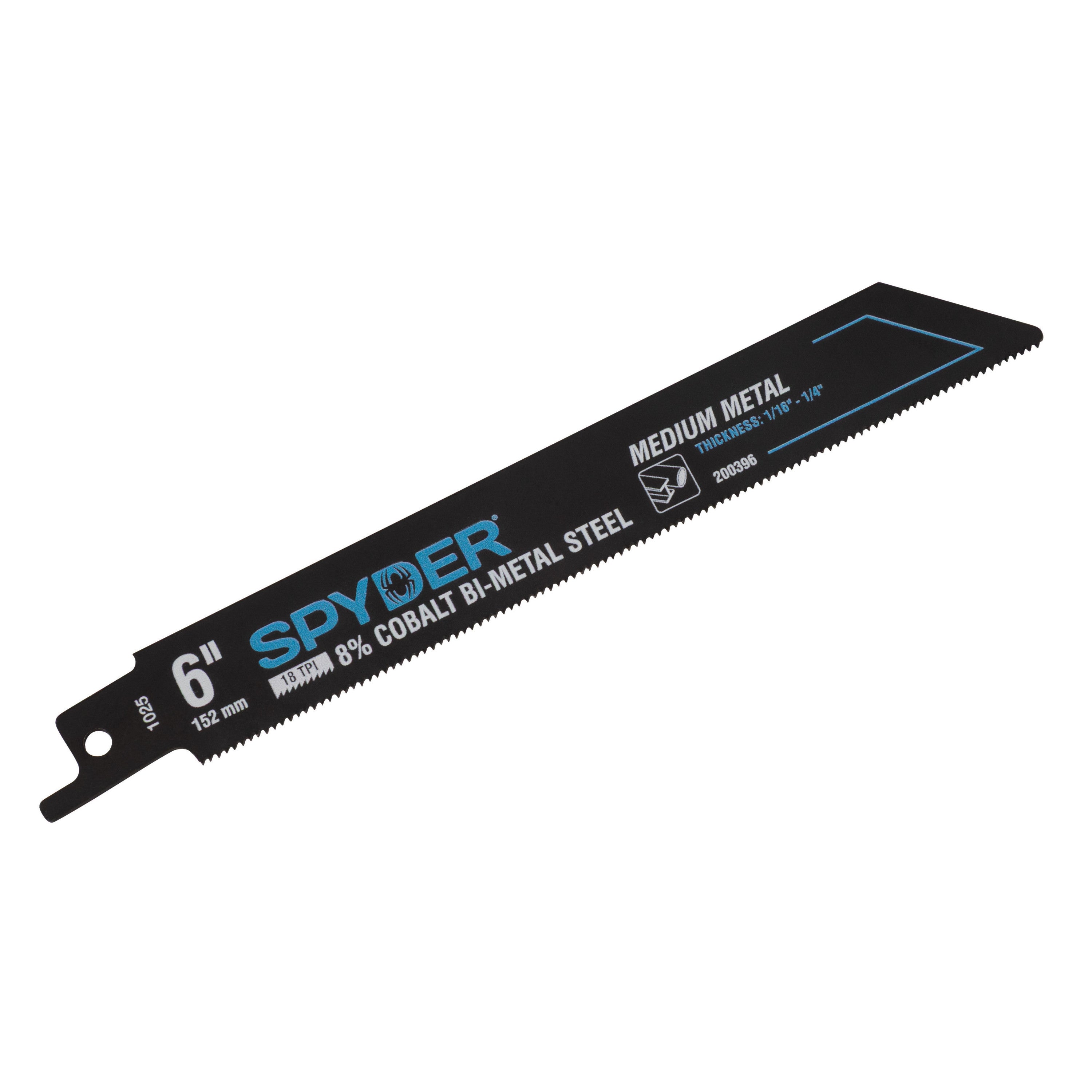 6" 18 TPI Bi-Metal Reciprocating Saw Blade (5-Pack) Black Series™