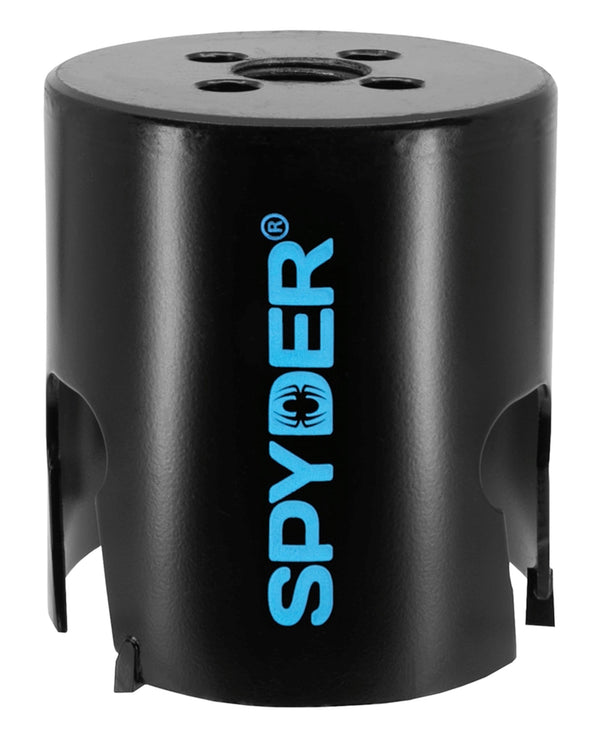 A black Spyder Tungsten Carbide Tipped (TCT) Rapid Core Eject Hole Saw on a white background.