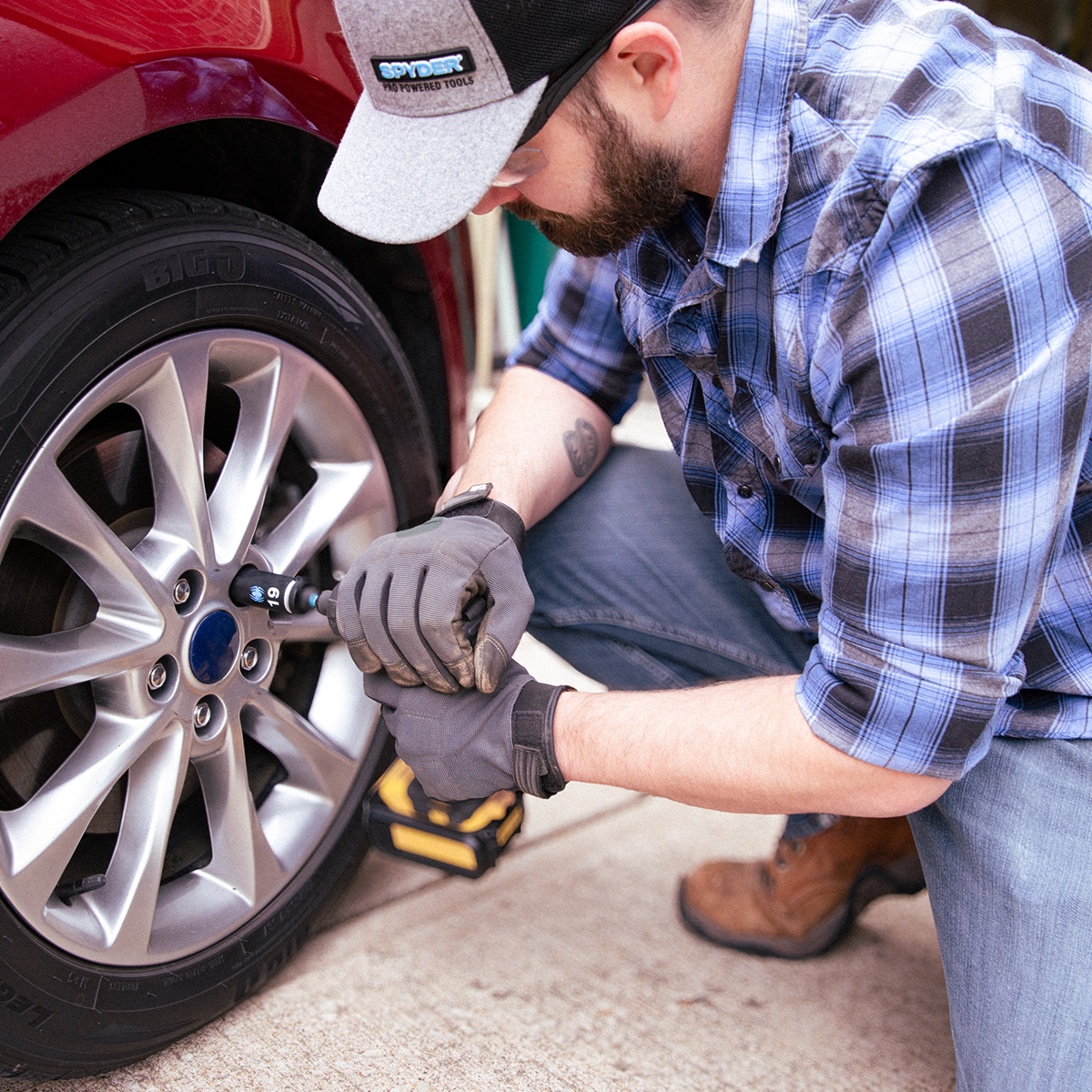 10-Piece 1/2" Drive Metric Deep Impact Socket Set with Adapter