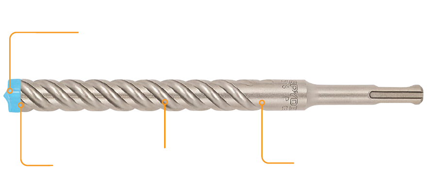 Rotary Hammer Drill Bit Details & Anatomy