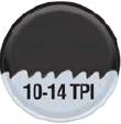 Medium TPI (10-14) Balanced Speed & Smoothness:
