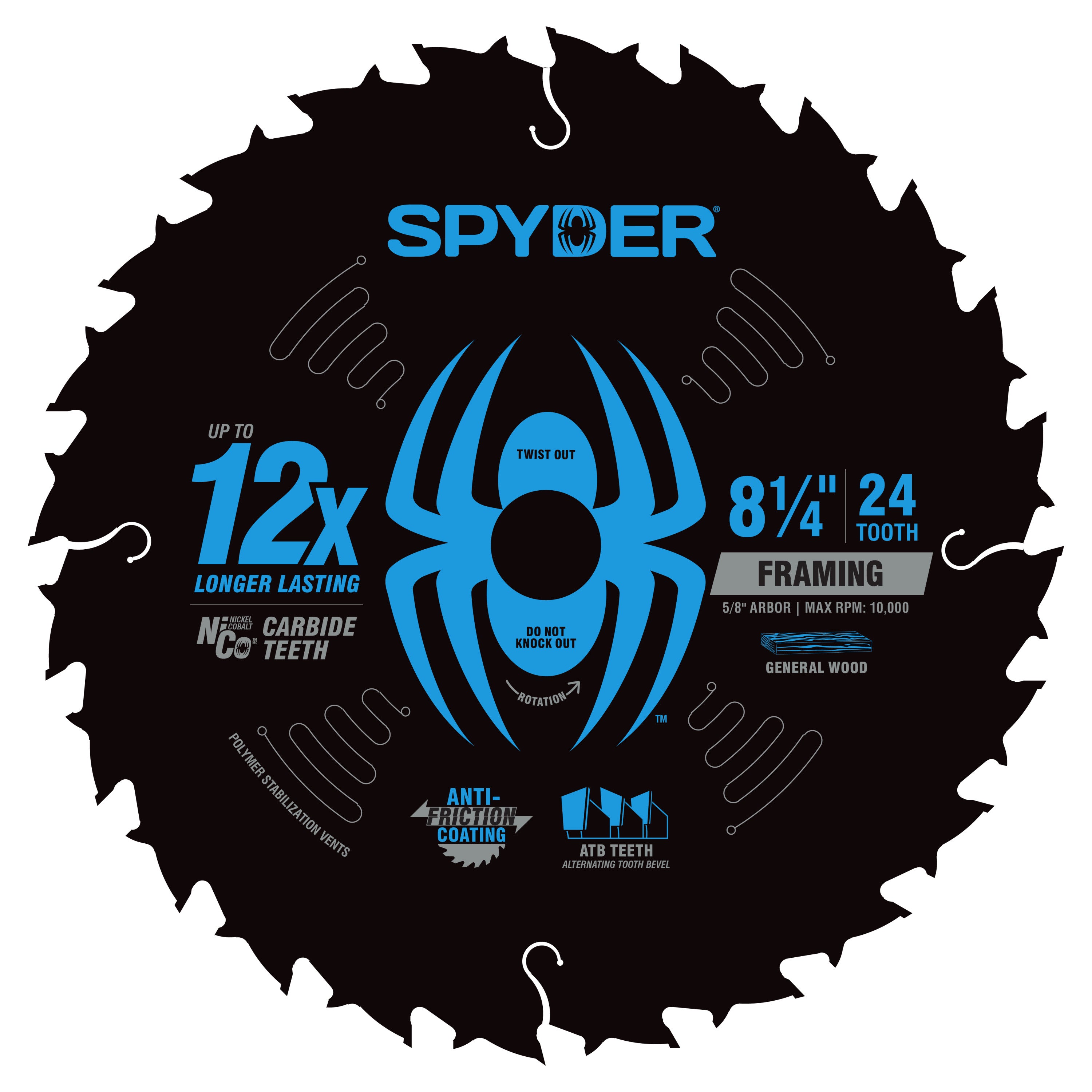 8-1/4" 24-Tooth TCT Framing Circular Saw Blade Tarantula™