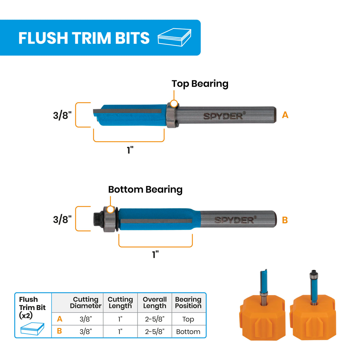 6-Piece Router Bit Set